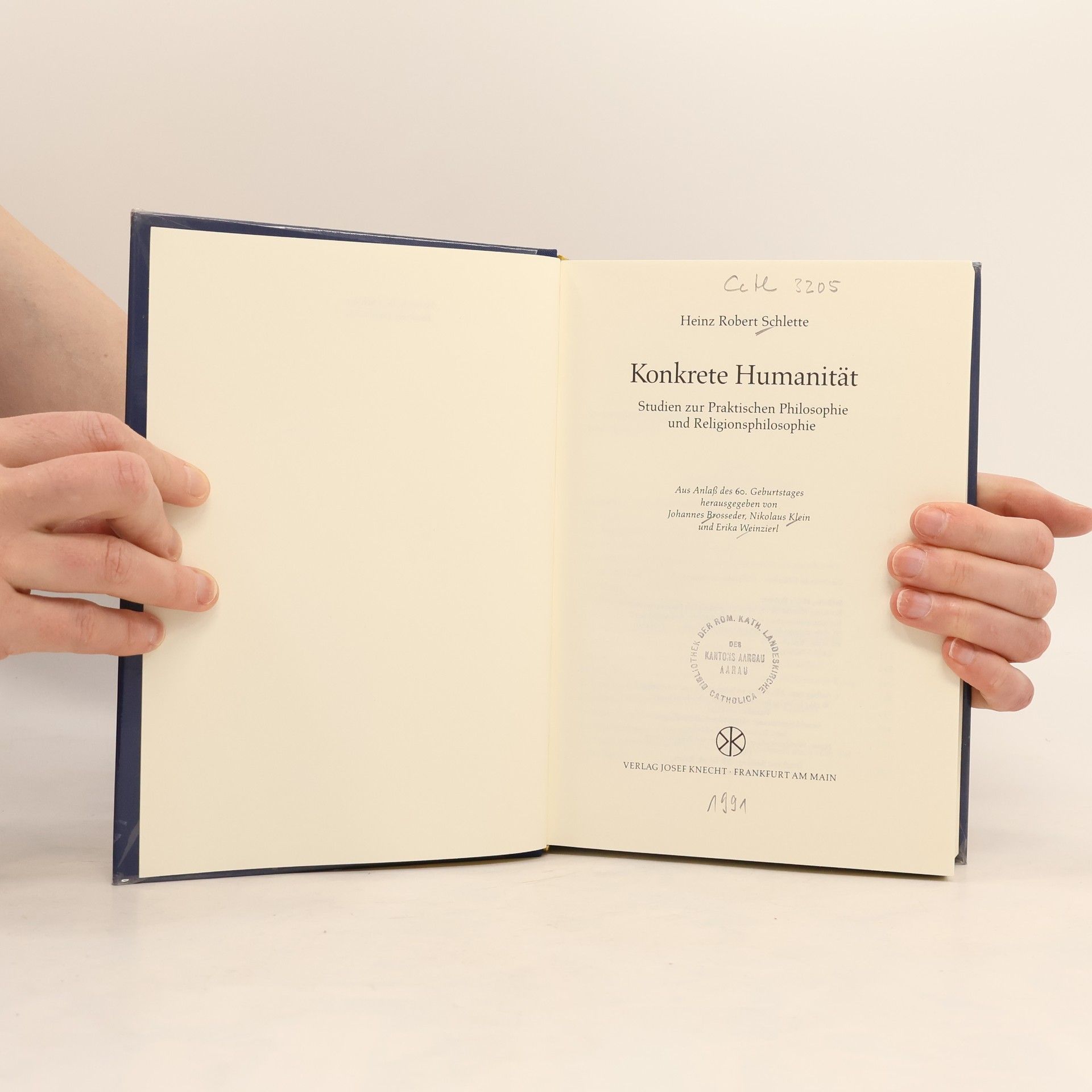 Heinz Robert Schlette Konkrete Humanität