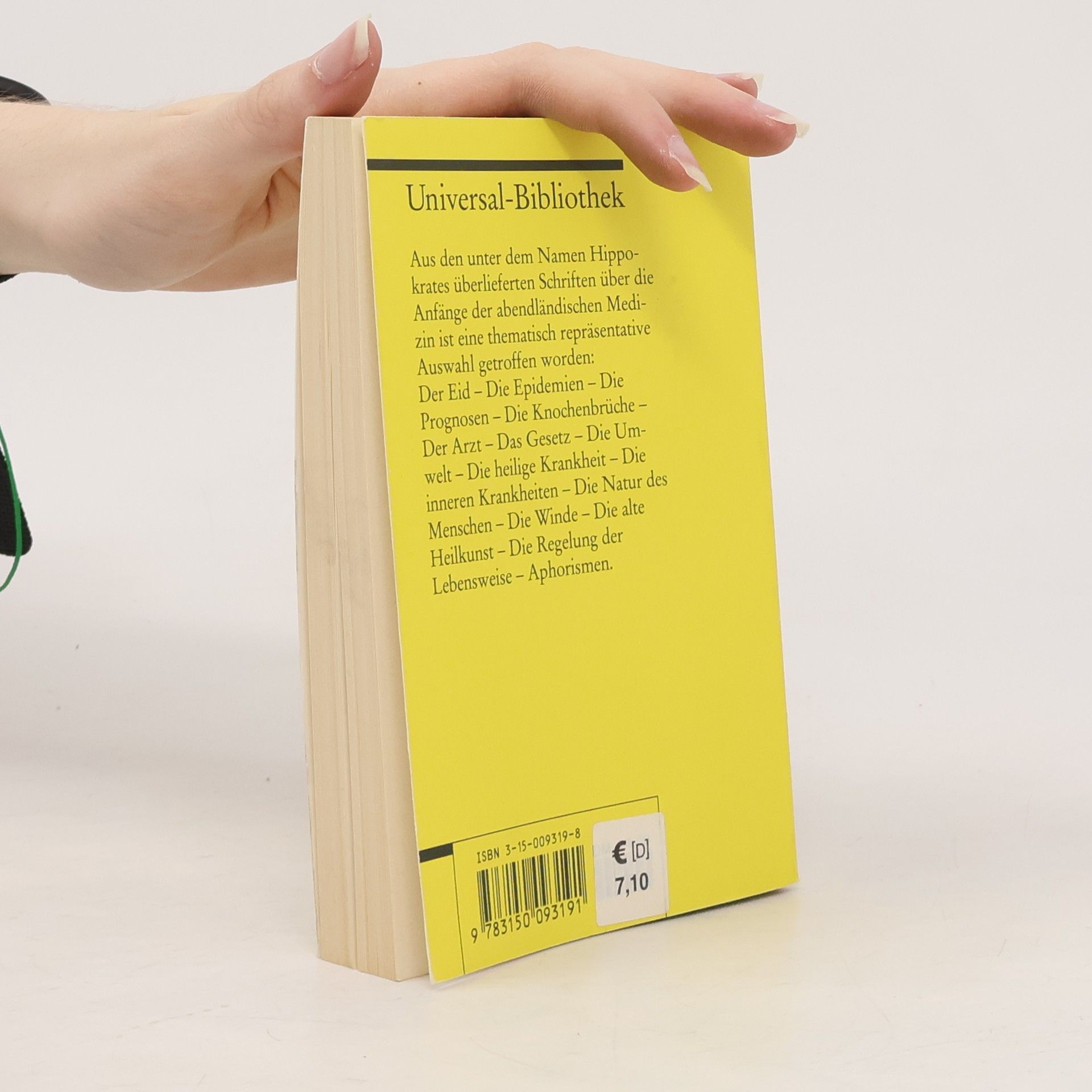 Hippokratés Ausgewählte Schriften