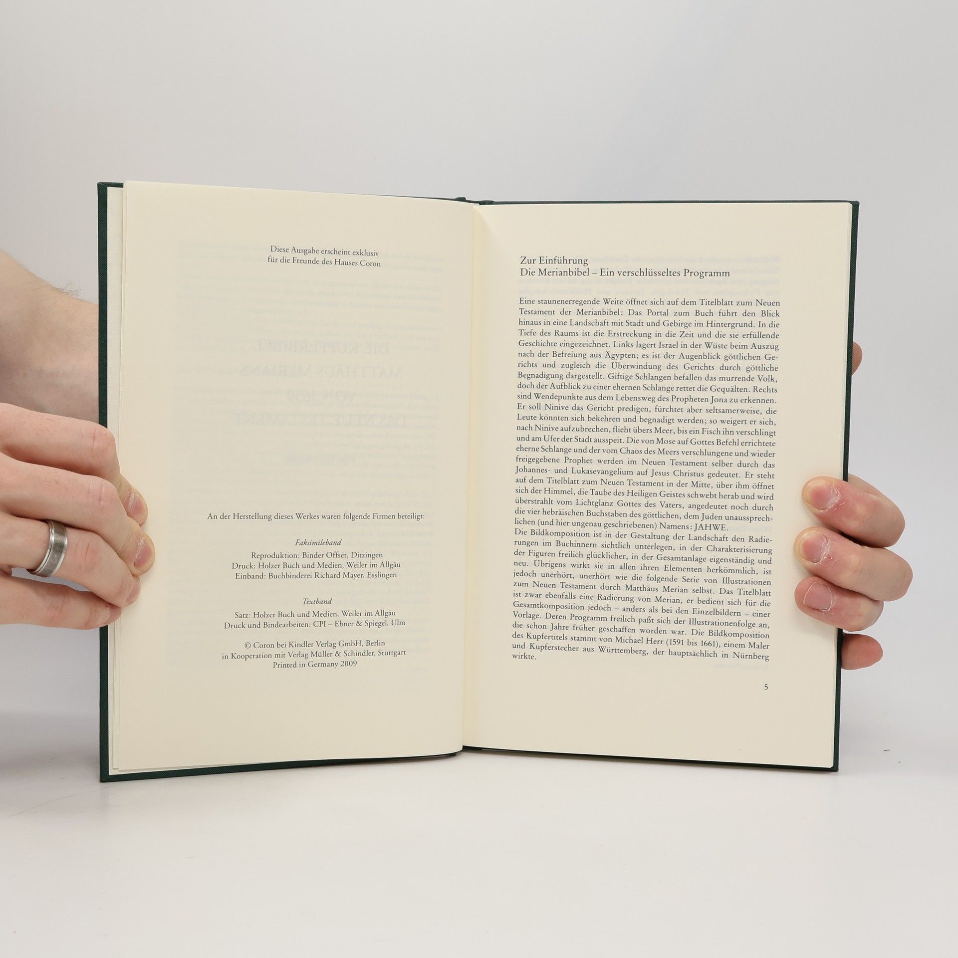 Collectif d'auteurs Die Kupferbibel Matthäus Merians von 1630. Das Neue Testament