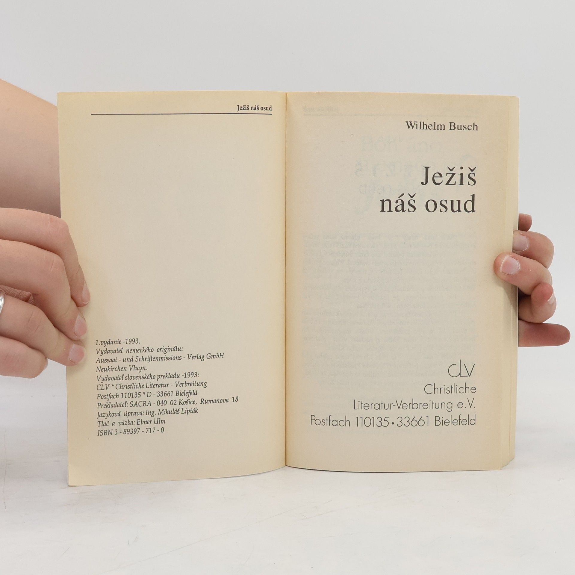 Wilhelm Busch Ježiš náš osud