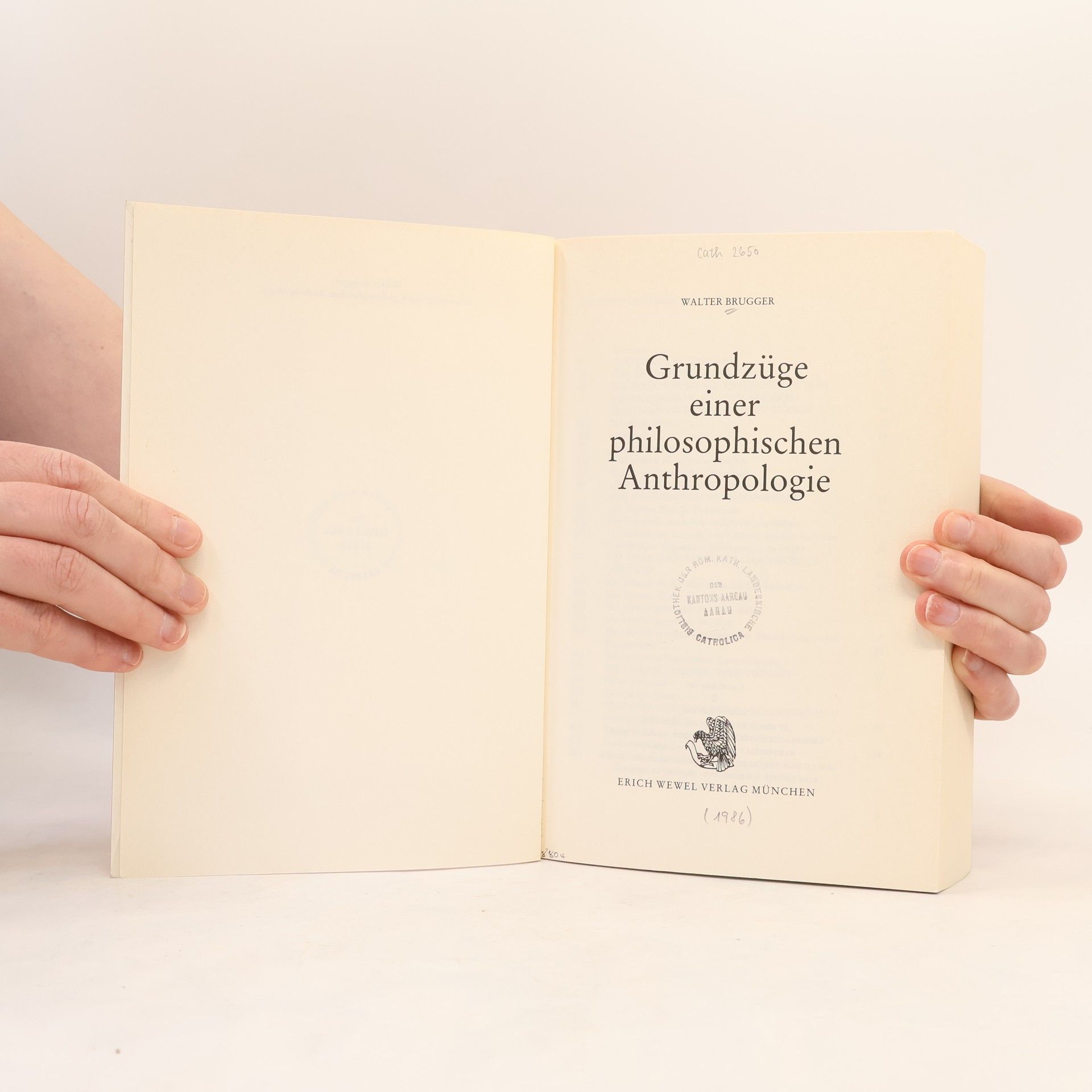 Walter Brugger Grundzüge einer philosophischen Anthropologie