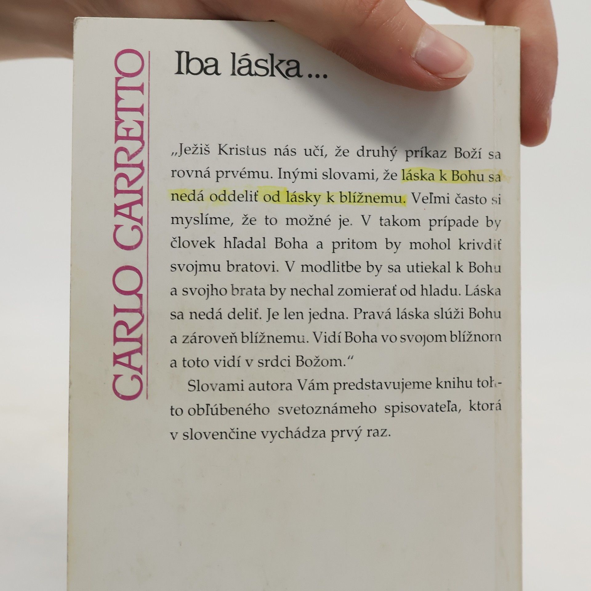 Carlo Carretto Iba láska