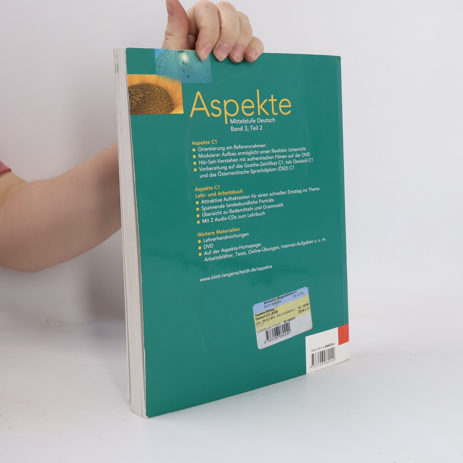 Ute Koithan Aspekte 3 Lehr- und Arbeitsbuch Teil 2 + 2 CD Mittelstufe Deutsch