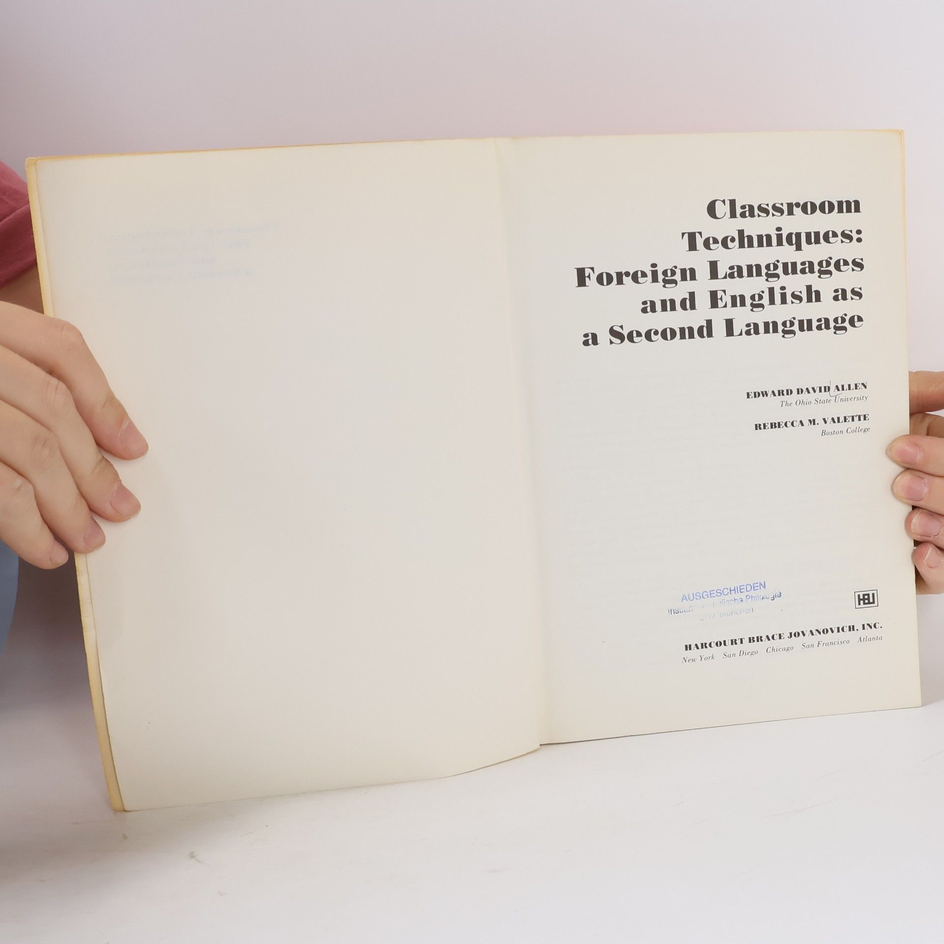 Edward David Allen Classroom Techniques