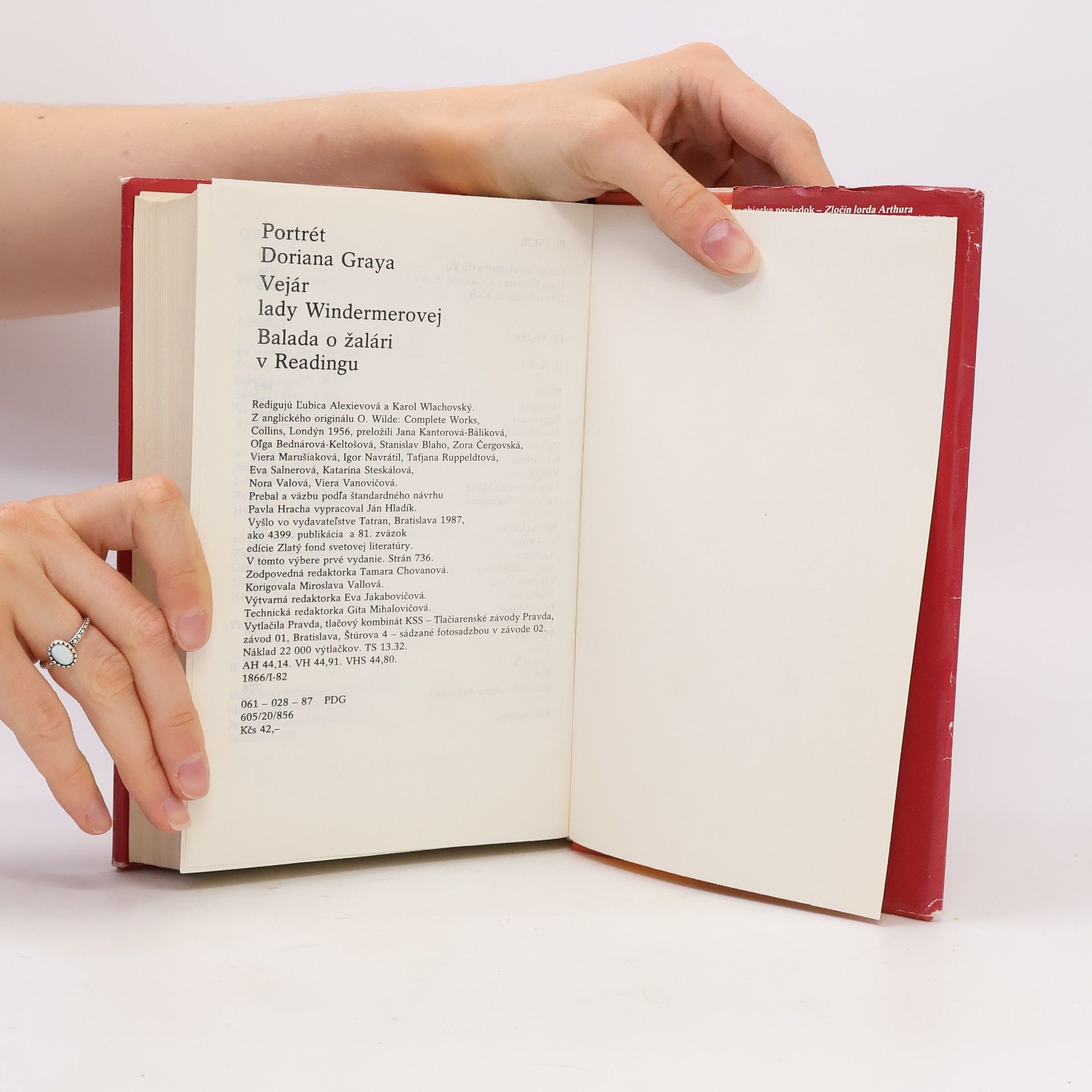 Oscar Wilde Portrét Doriana Graya. Vejár lady Windermerovej. Balada o žalári v Readingu