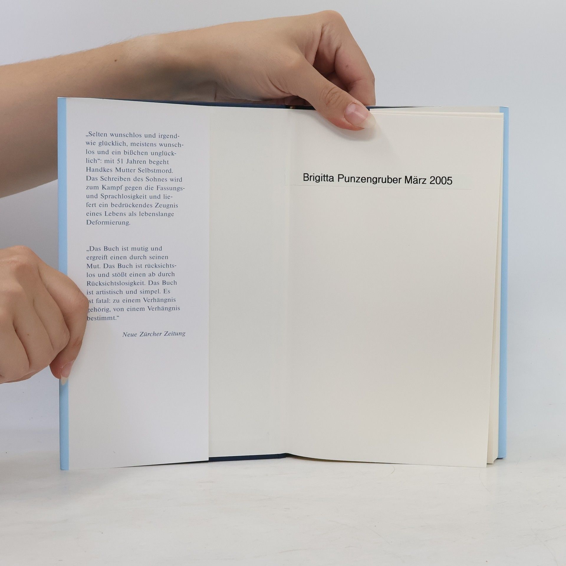 Peter Handke Wunschloses Unglück