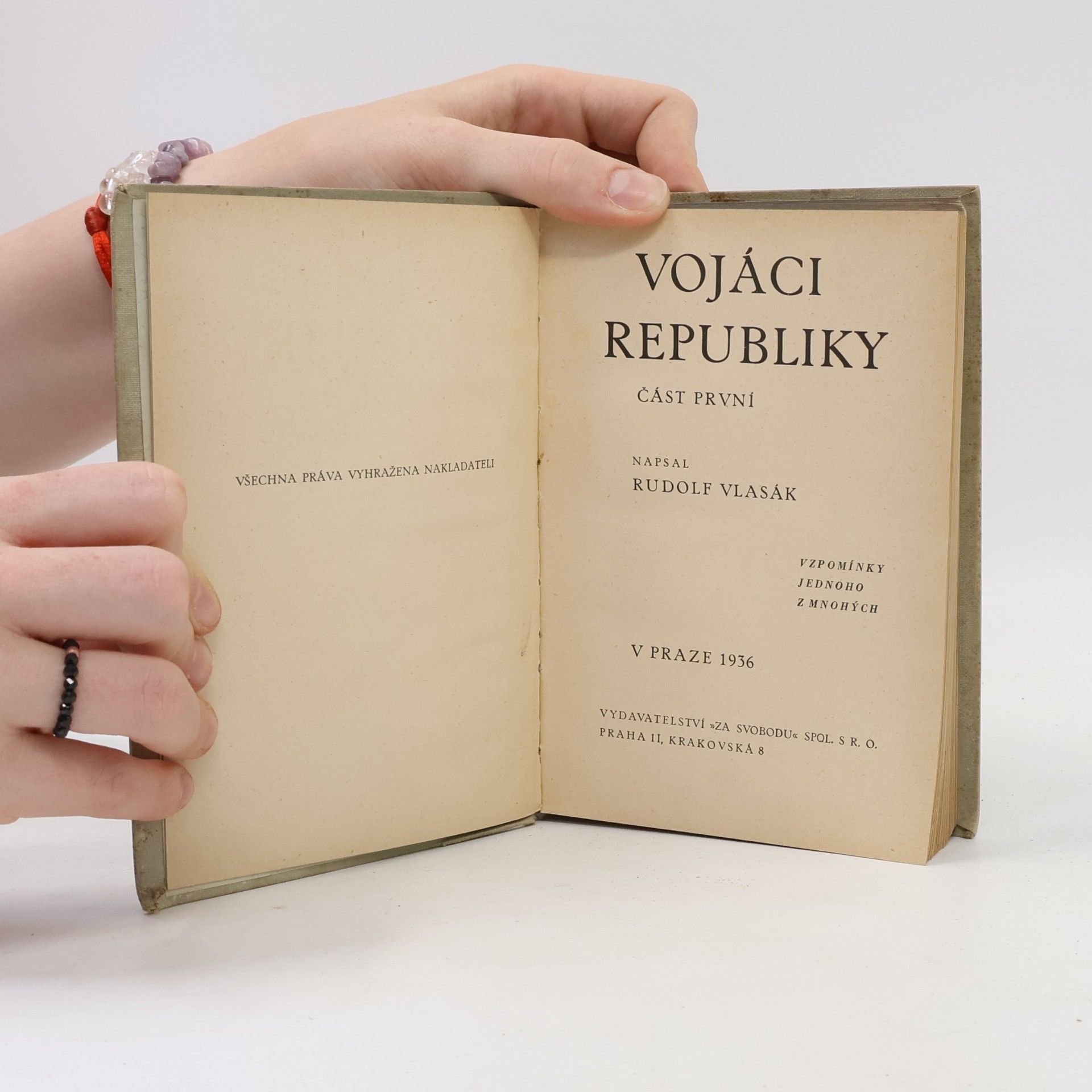 Rudolf Vlasák Vojáci republiky I