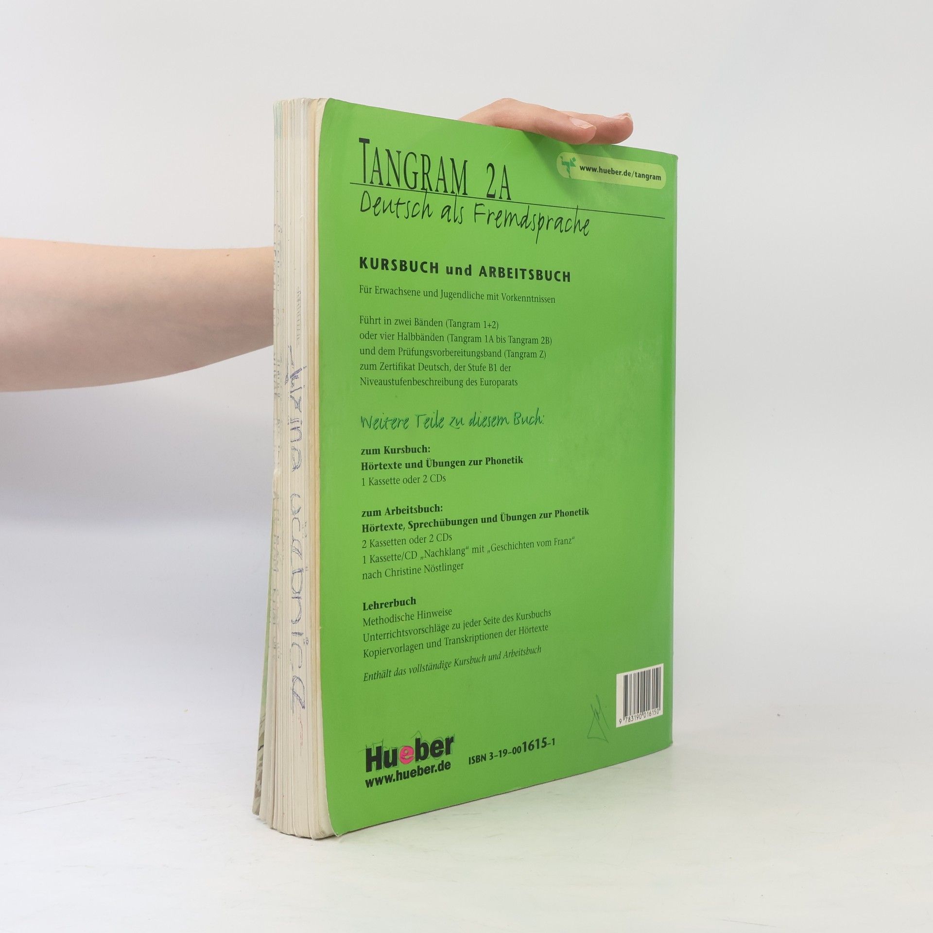 Rosa-Maria Dallapiazza Tangram : Deutsch als Fremdsprache. 2A, Kursbuch und Arbeitsbuch