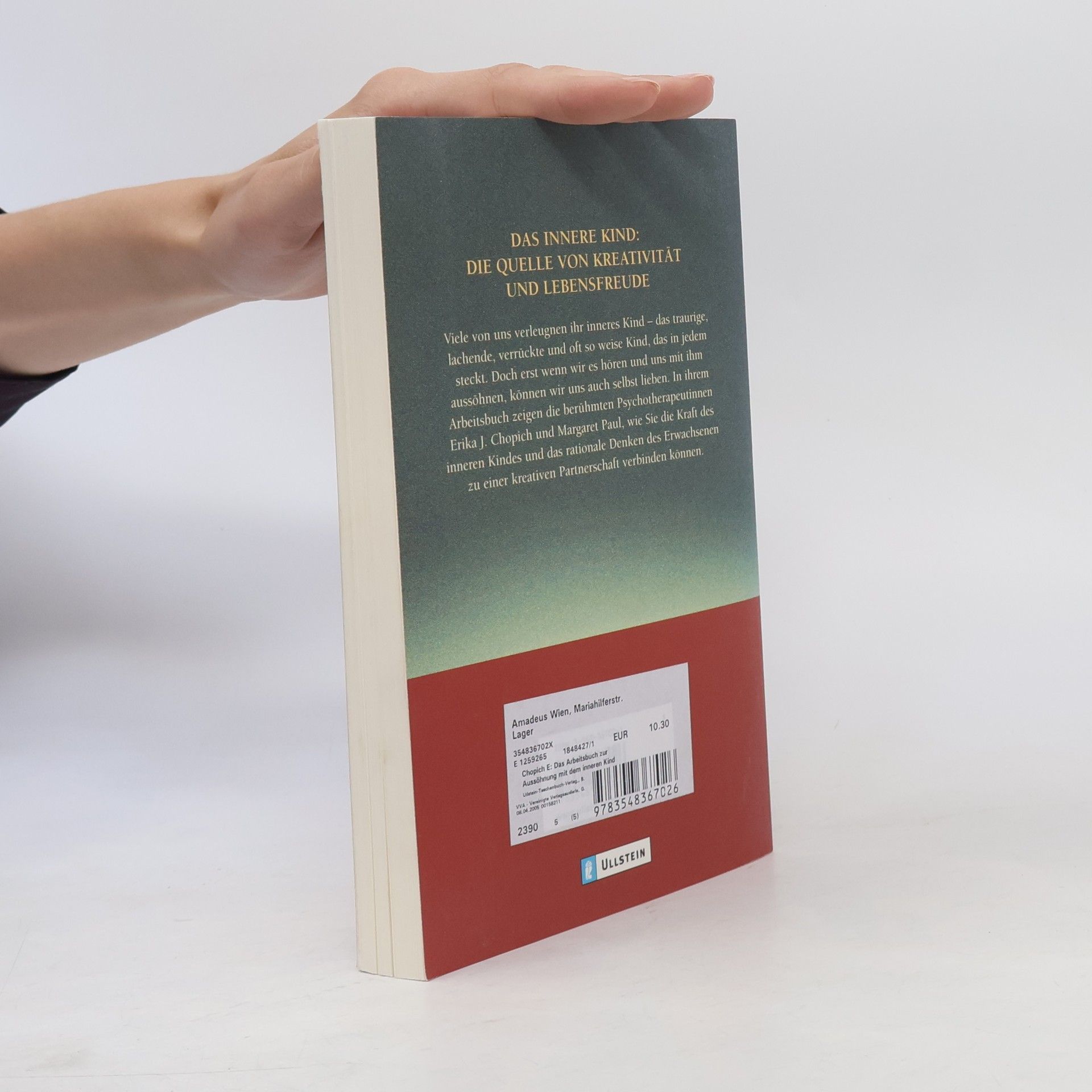 Erika J. Chopich Das Arbeitsbuch zur Aussöhnung mit dem inneren Kind