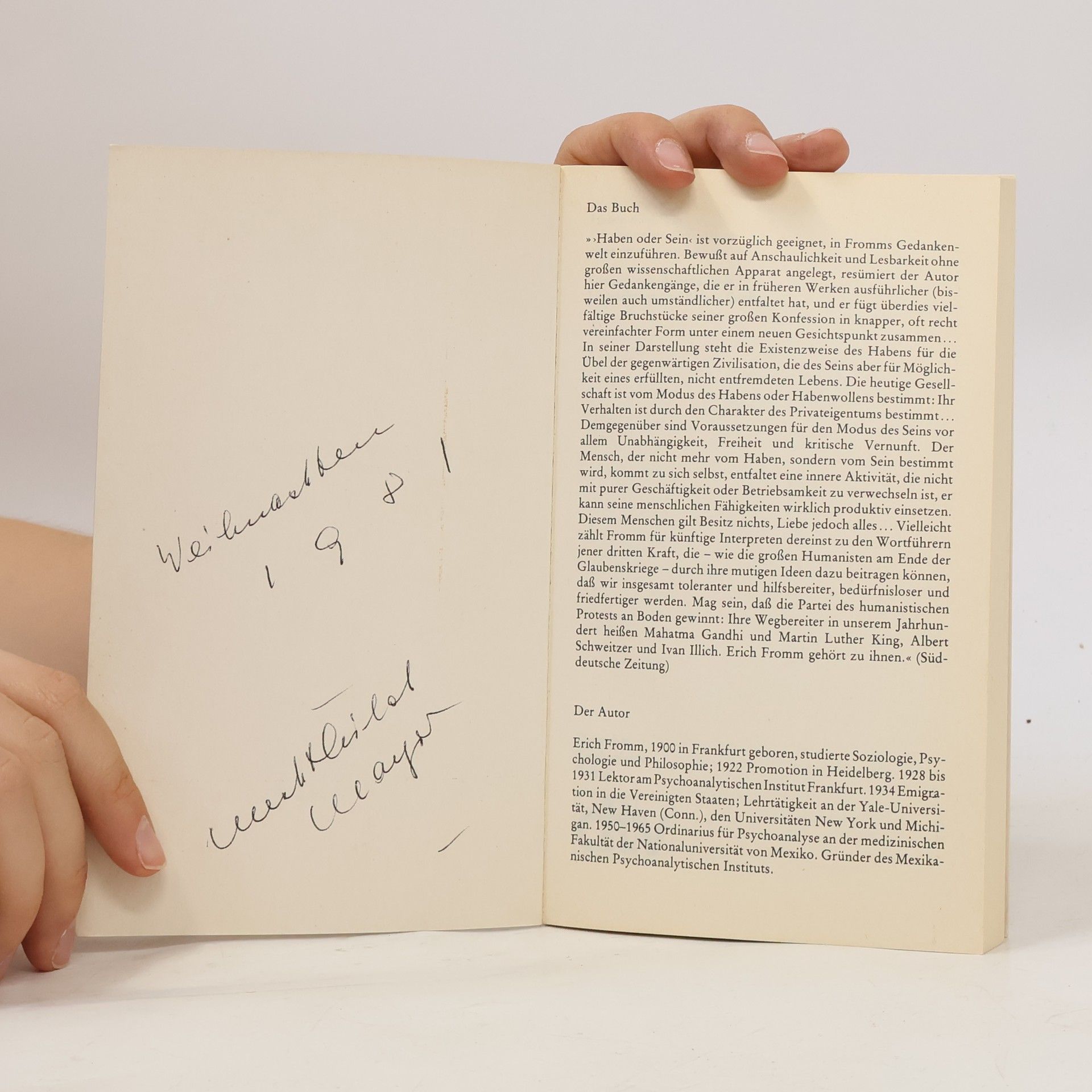 Erich Fromm Haben oder Sein