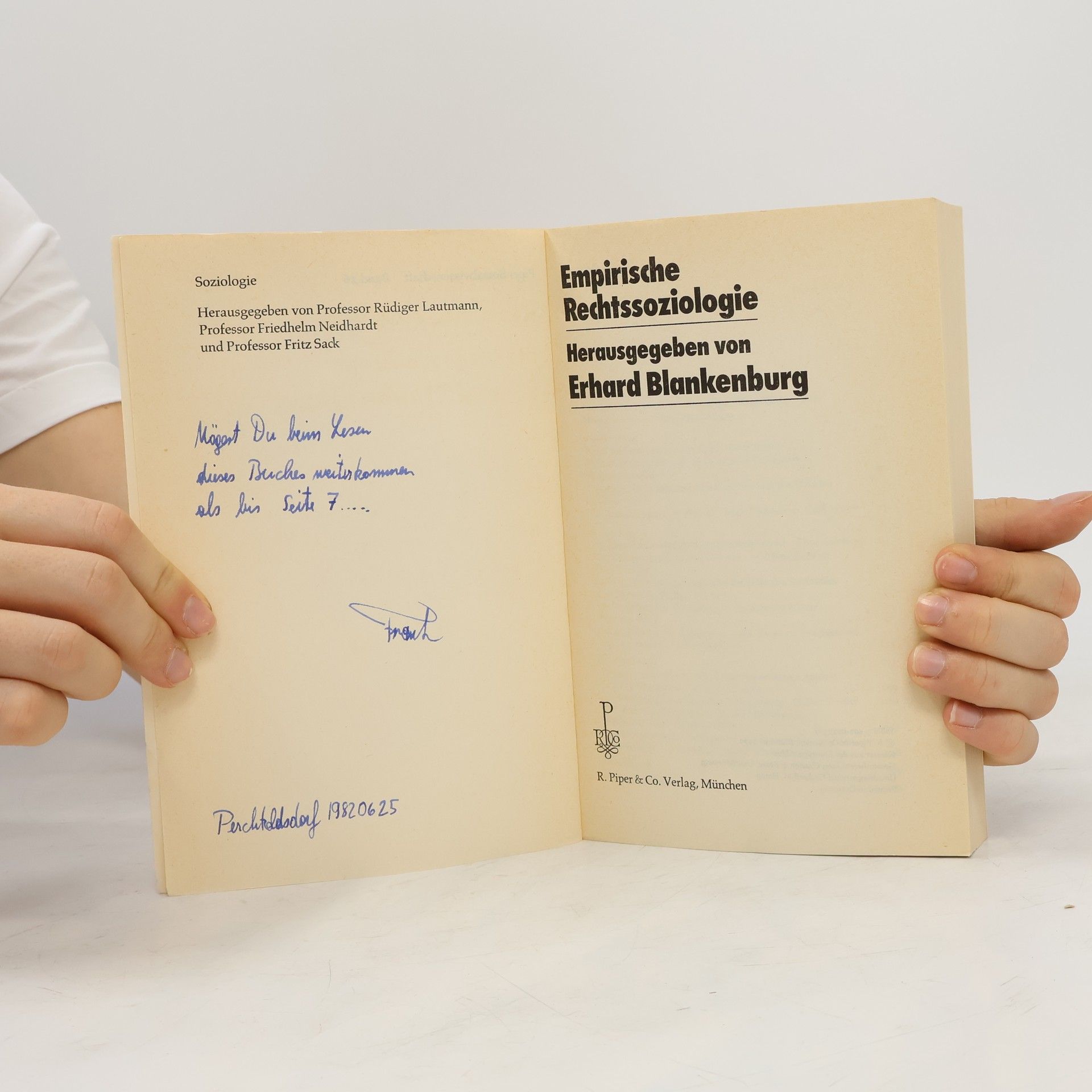 Erhard Blankenburg Empirische Rechtssoziologie
