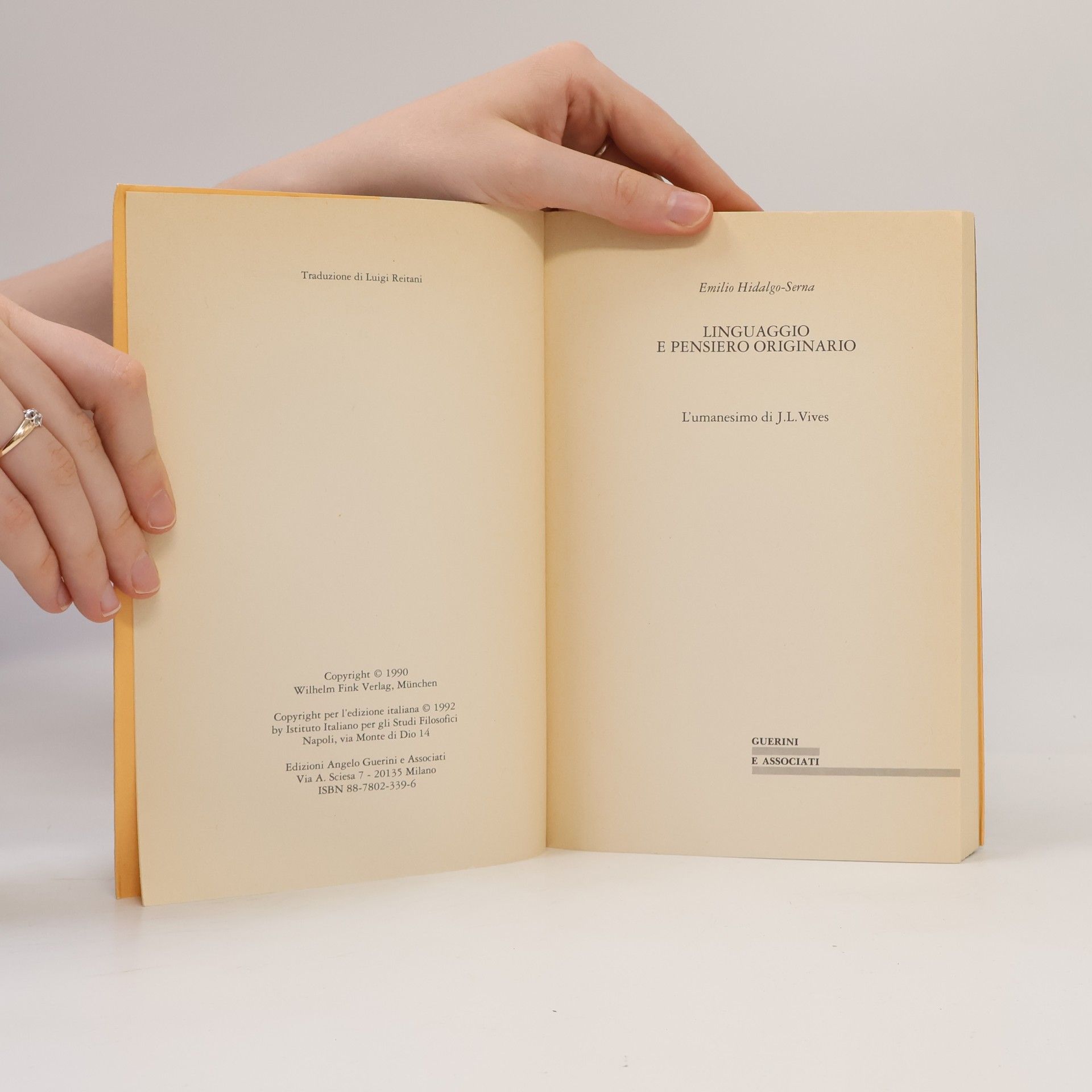 Emilio Hidalgo-Serna Linguaggio e Pensiero Originario L'umanesimo di J.L.Vives