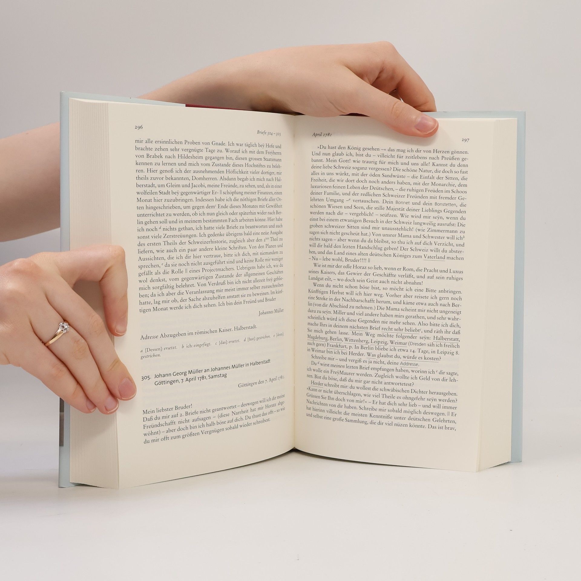 Johannes von Müller Briefwechsel und Familienbriefe
