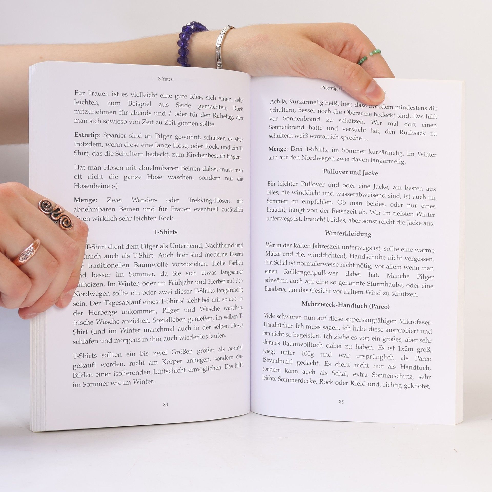 S. Yates Pilgertipps and Packliste Jakobsweg