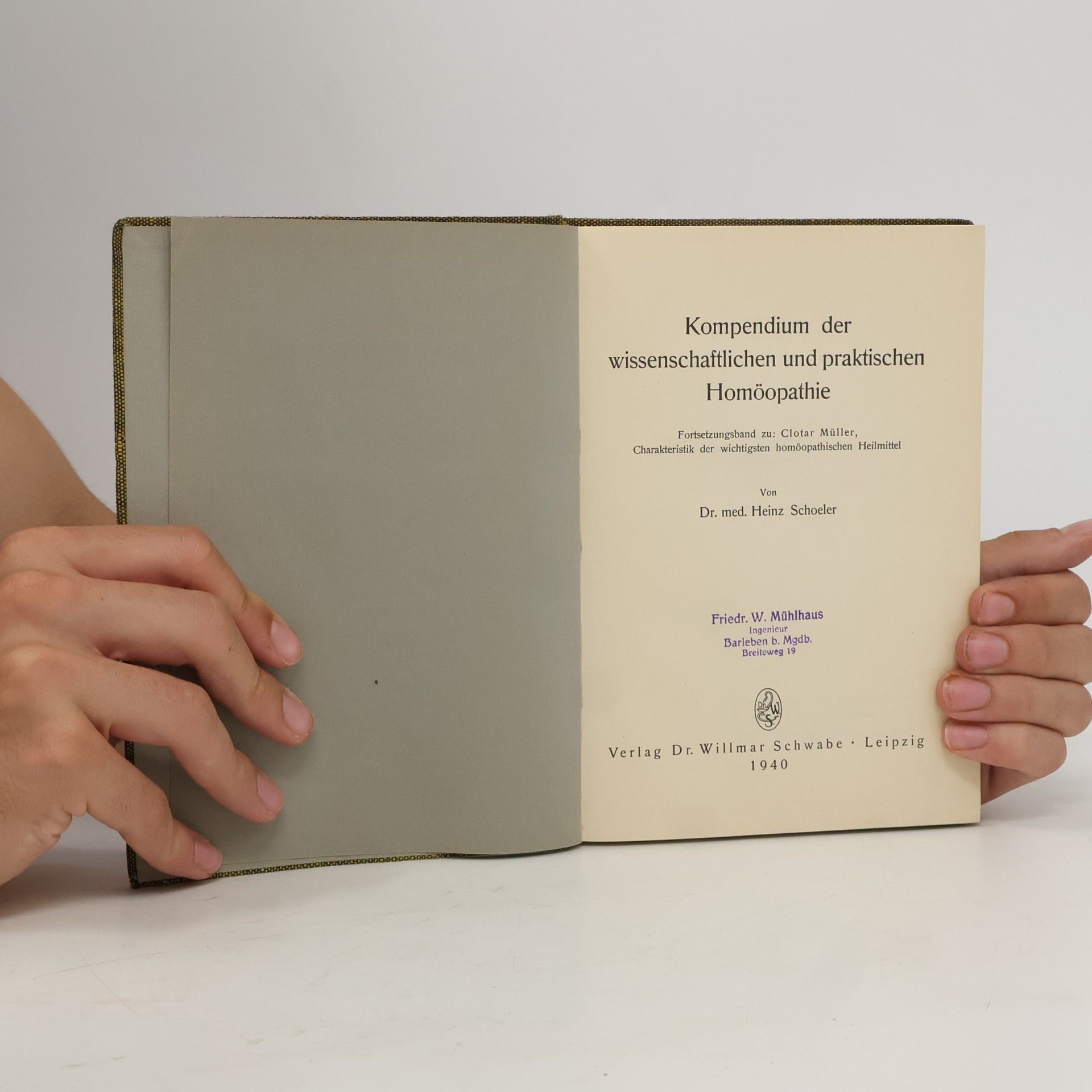 Heinz Schoeler Kompendium der wissenschaftlichen und praktischen Homöopathie