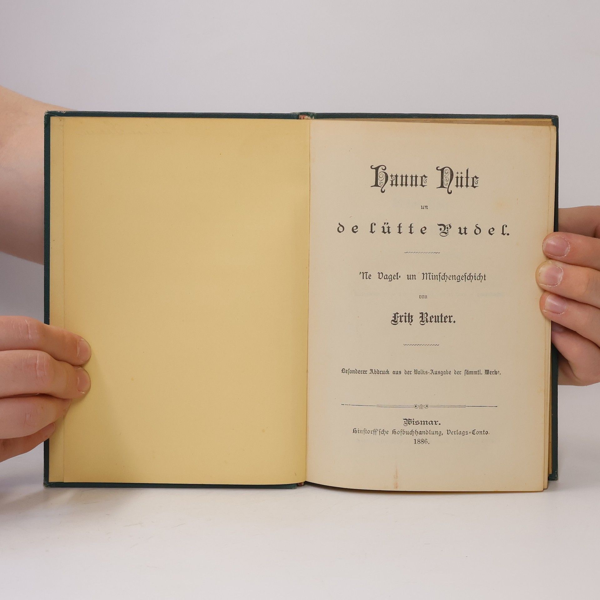 Fritz Reuter Hanne Nüte un de lütte Pudel