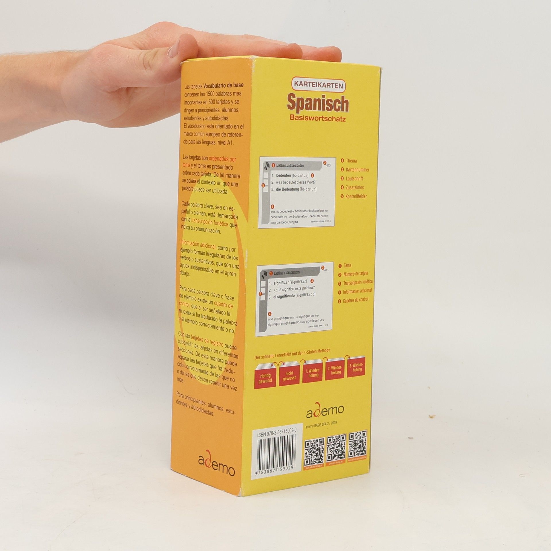 ademo Verlag GmbH Karteikarten Spanisch - 2. Auflage