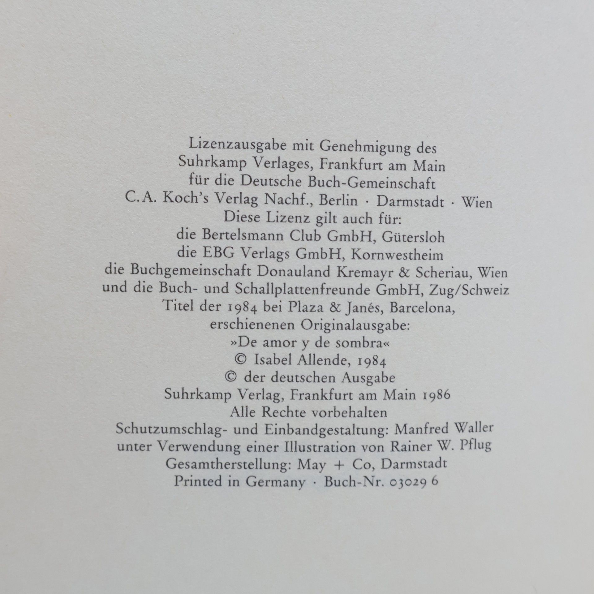 Isabel Allende Llona Von Liebe und Schatten