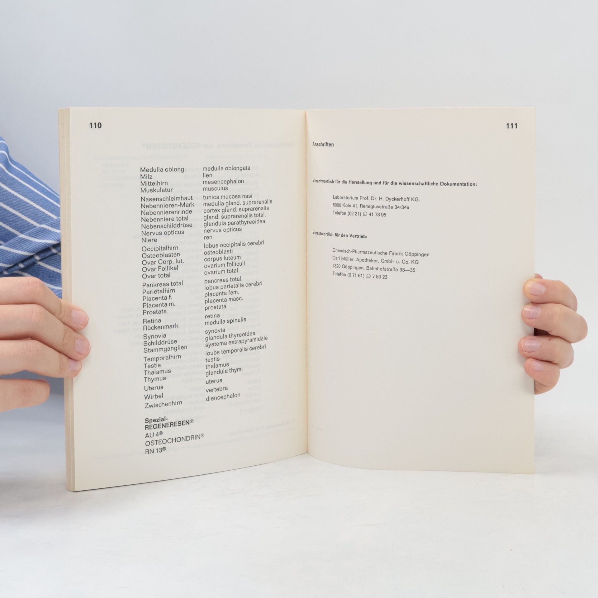 H. Dyckerhoff Monographische Information über Regeneresen