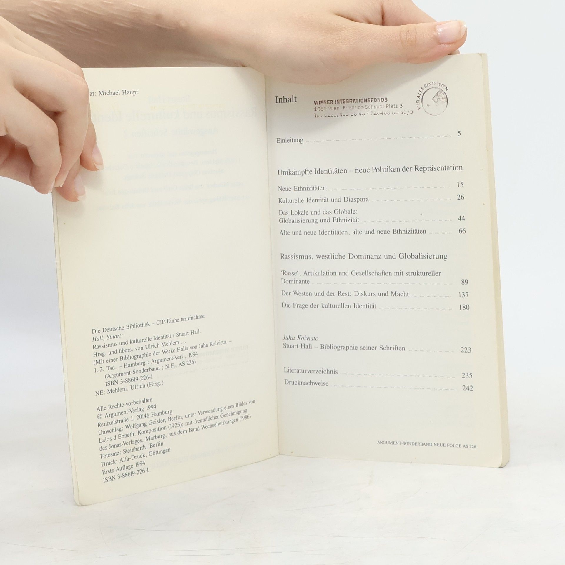 Stuart Hall Ausgewählte Schriften - 2: Rassismus und kulturelle Identität