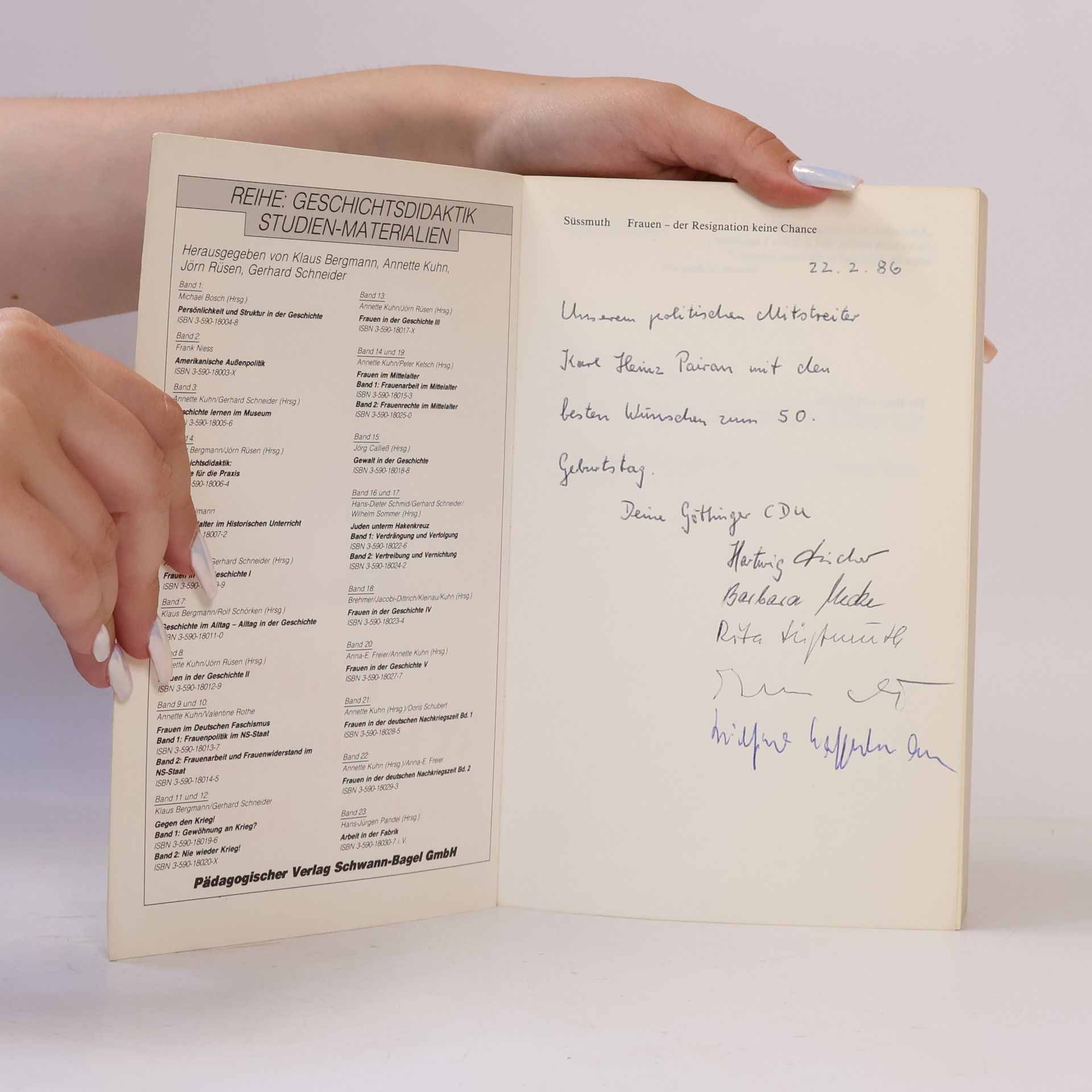 Rita Süssmuth Frauen - der Resignation keine Chance