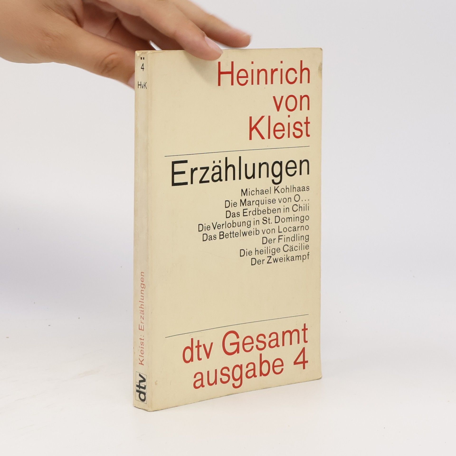 Heinrich von Kleist Erzählungen dtv Gesamt ausgabe 4