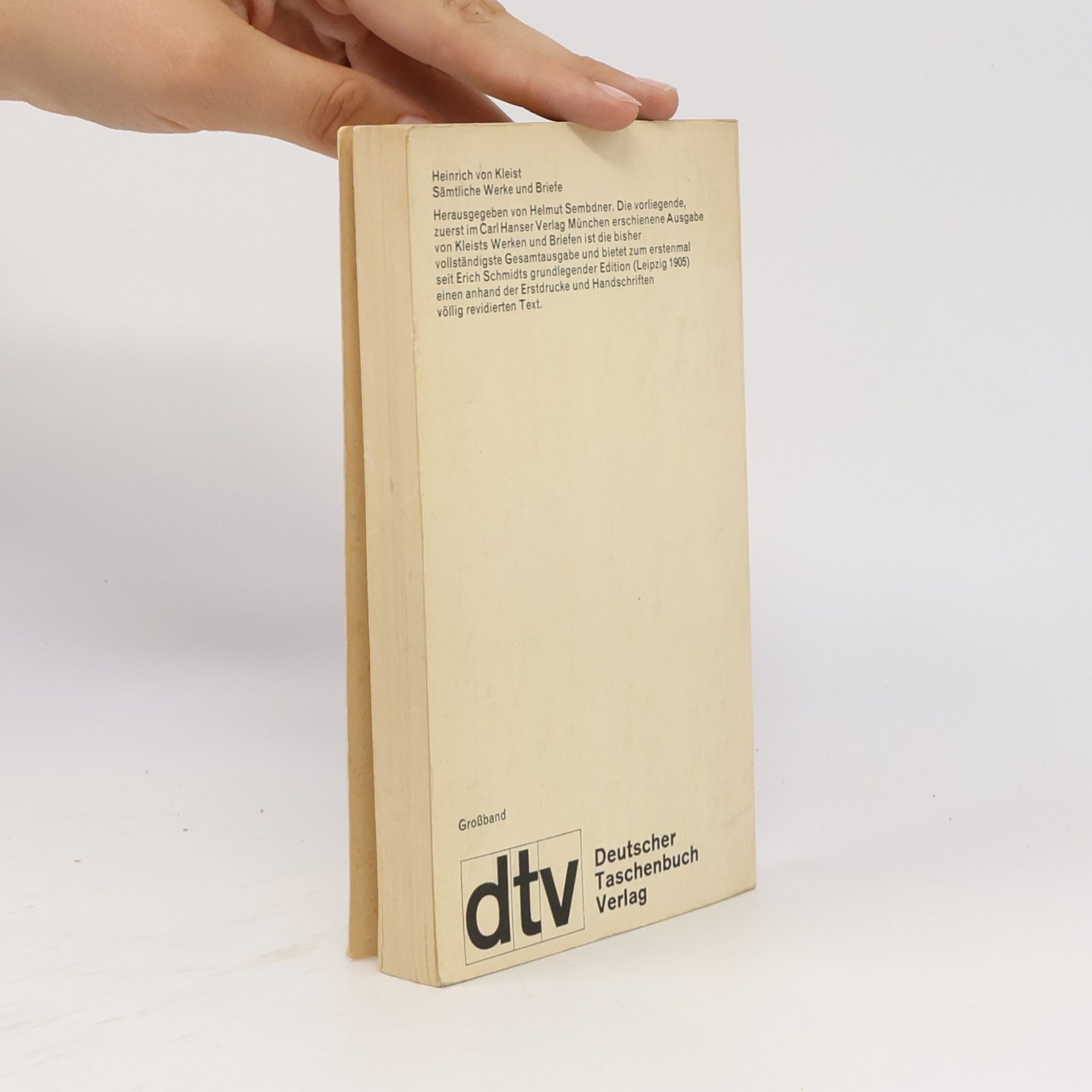 Heinrich von Kleist Erzählungen dtv Gesamt ausgabe 4