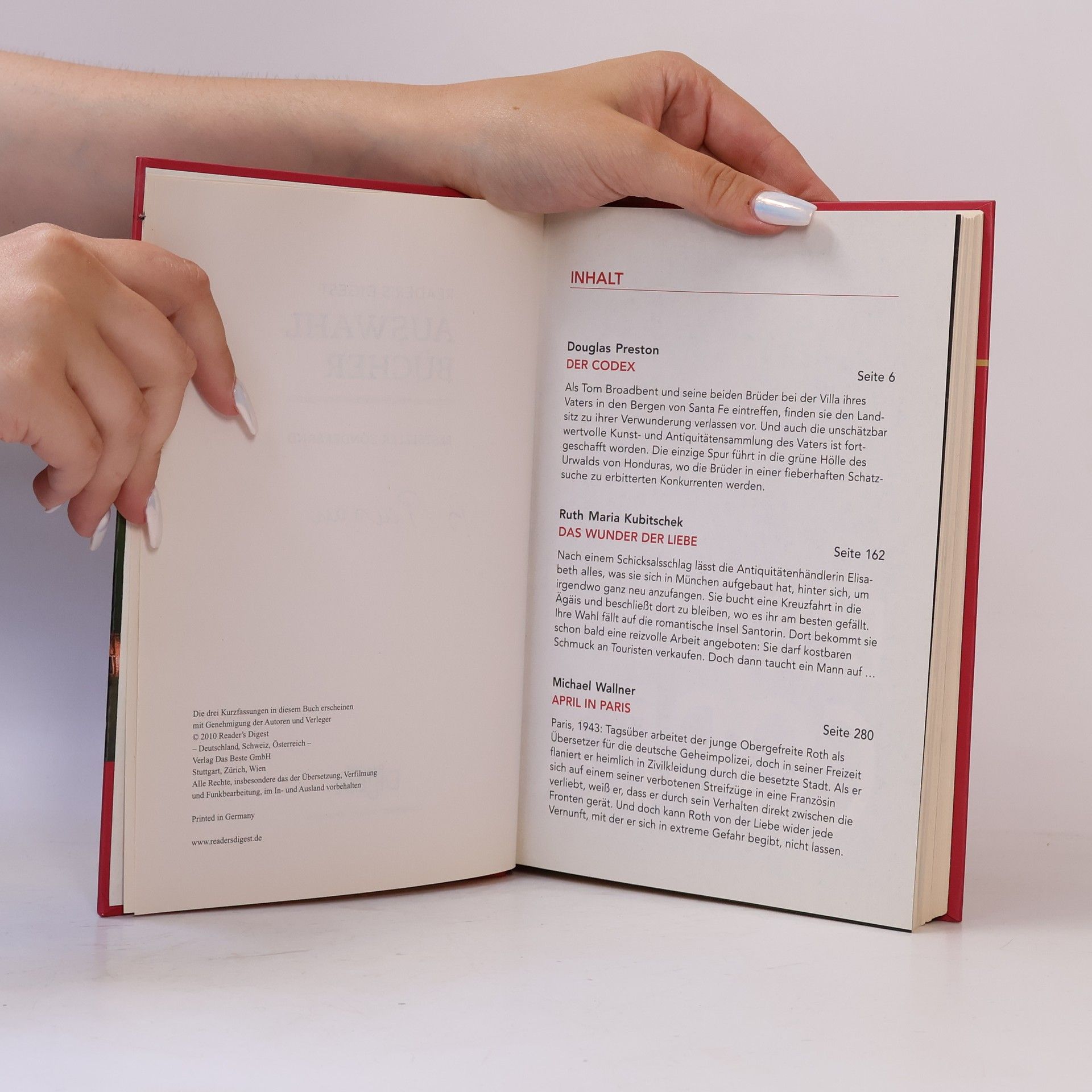 Douglas Preston Auswahlbücher. Der Codex. Das Wunder der Liebe. April in Paris