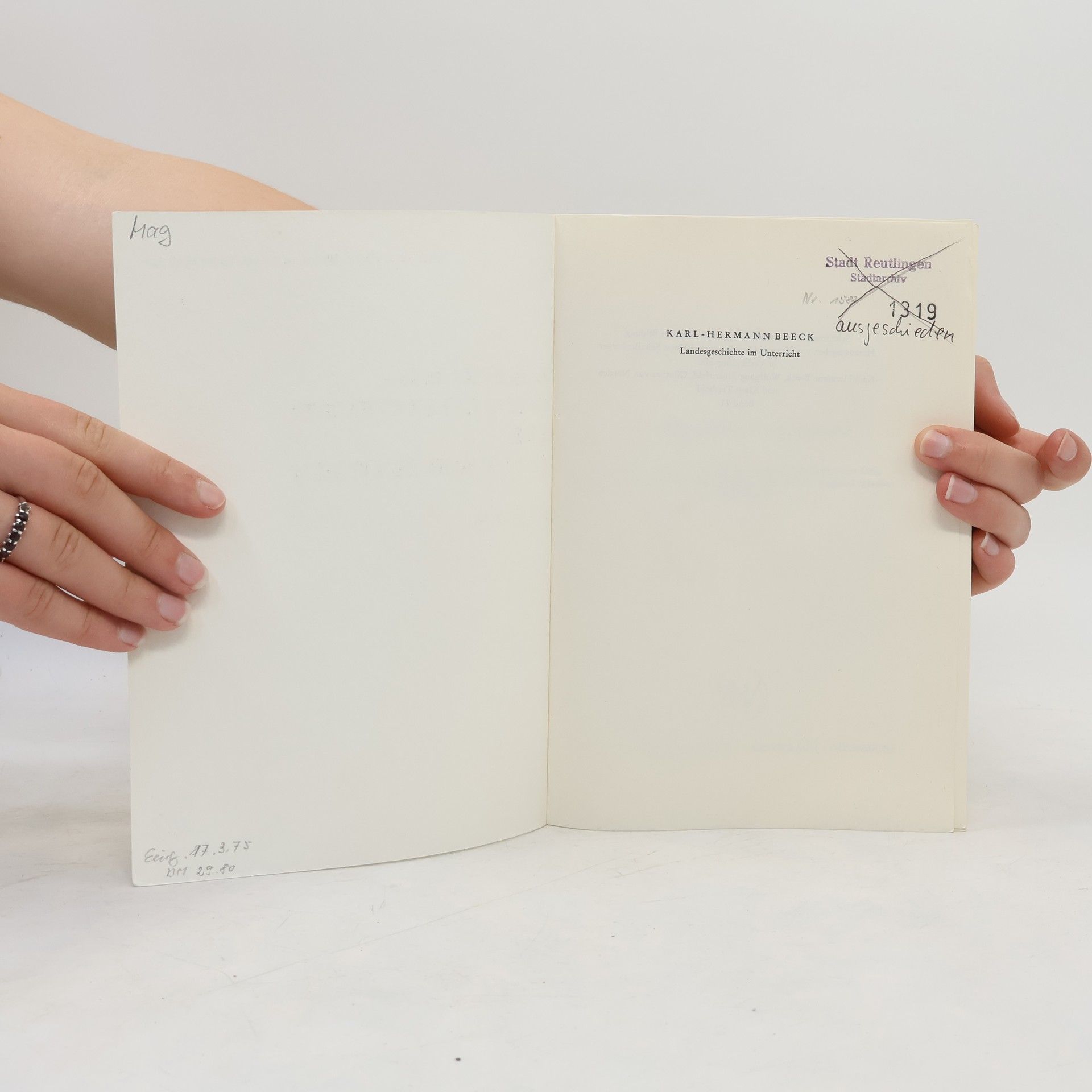 Karl-Hermann Beeck Landesgeschichte im Unterricht 11