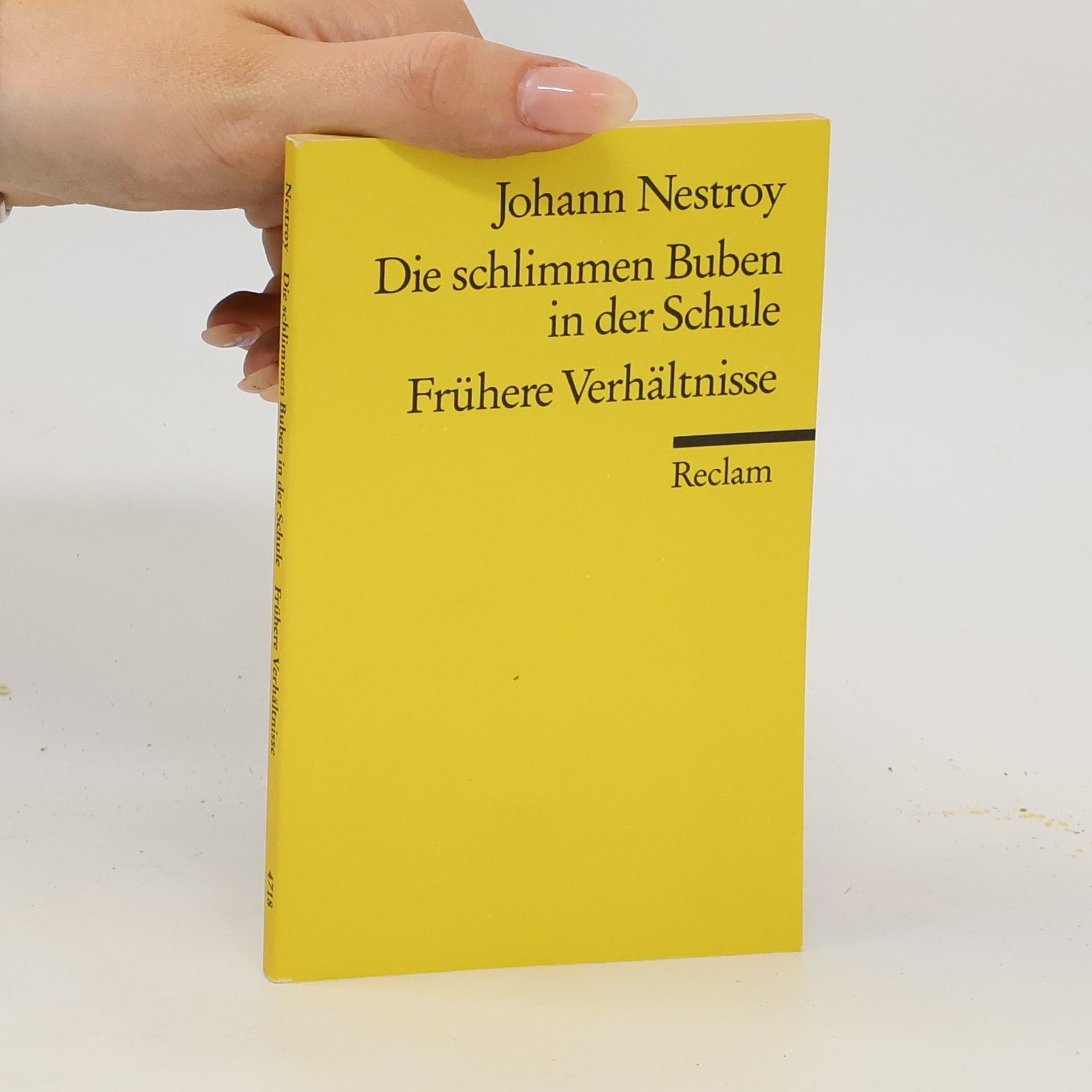 Johann Nestroy Die schlimmen Buben in der Schule