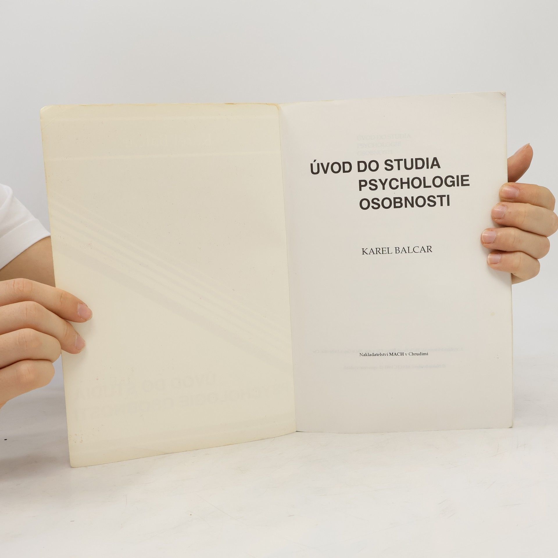 Karel Balcar Úvod do studia psychologie osobnosti
