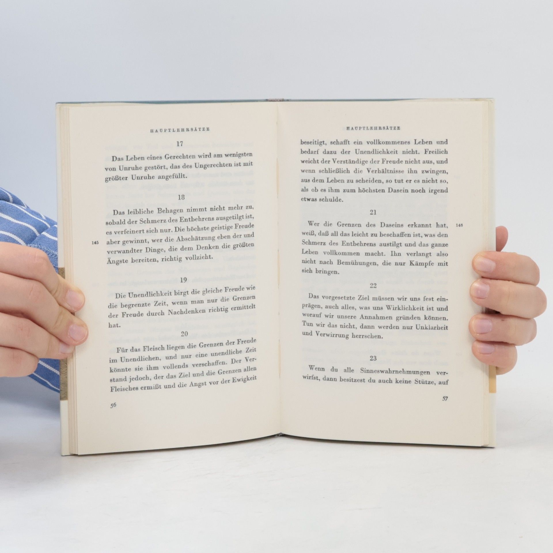 Johannes Mewaldt Epikur, Philosophie der Freude