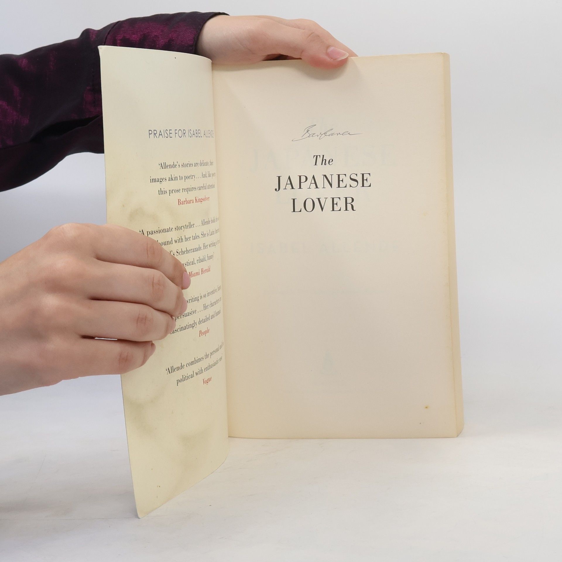 Isabel Allende Llona The Japanese Lover. Der japanische Liebhaber, englische Ausgabe