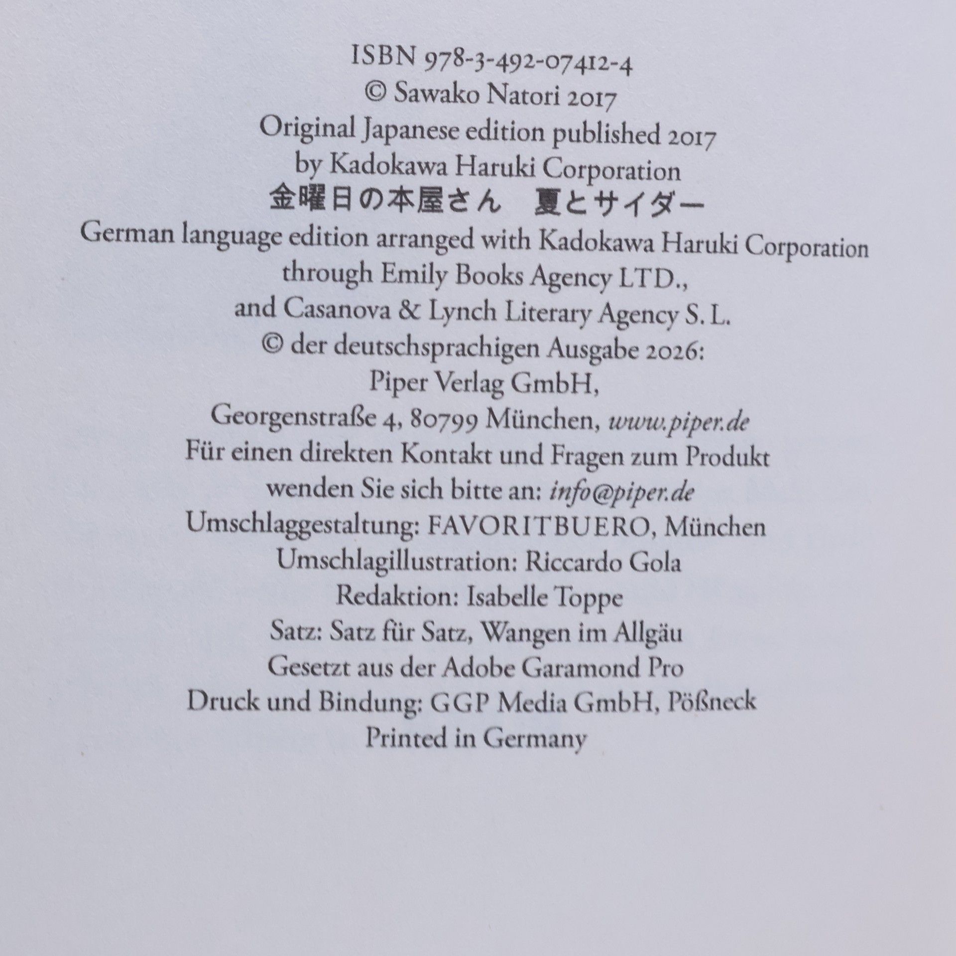 Sawako Natori Die Freitagsbuchhandlung - 2: Sommerleuchten über der Freitagsbuchhandlung