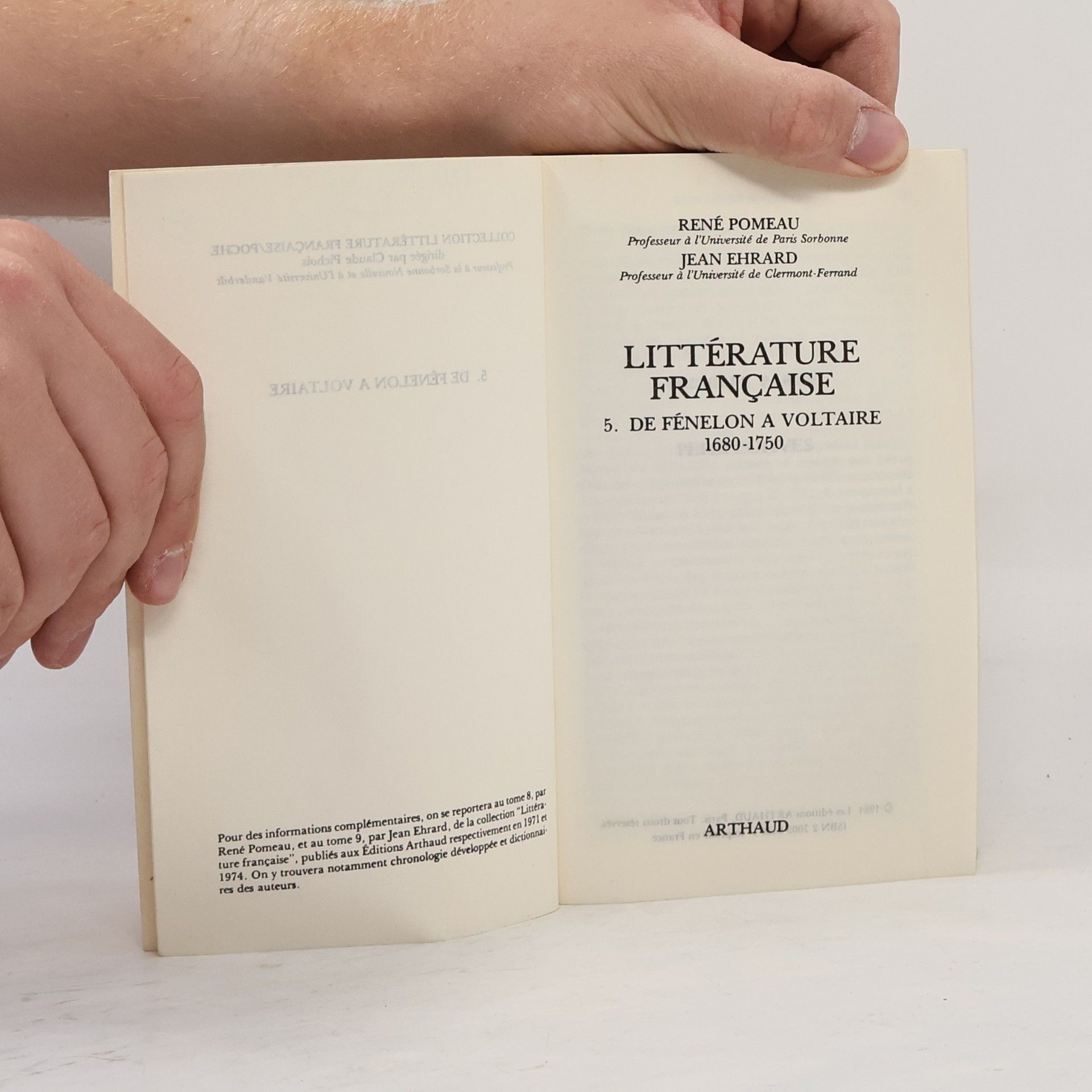 René Pomeau Littérature française - 5: De Fénelon à Voltaire