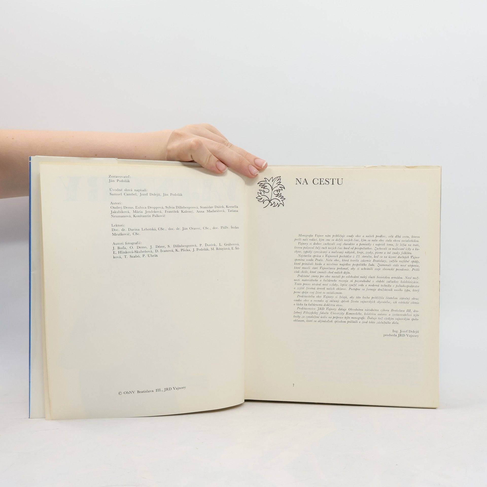 Ján Podolák Vajnory. Vlastivedná monografia