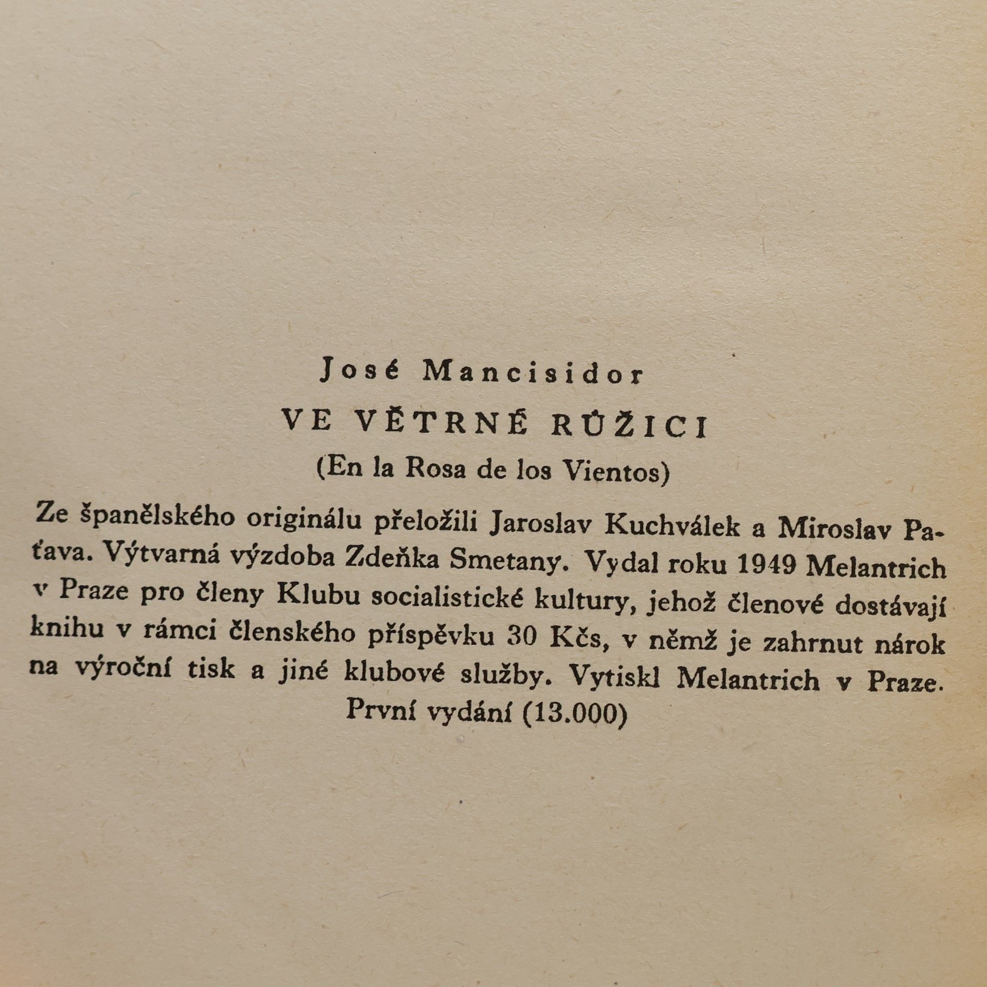 Mancisidor José Ve větrné růžici