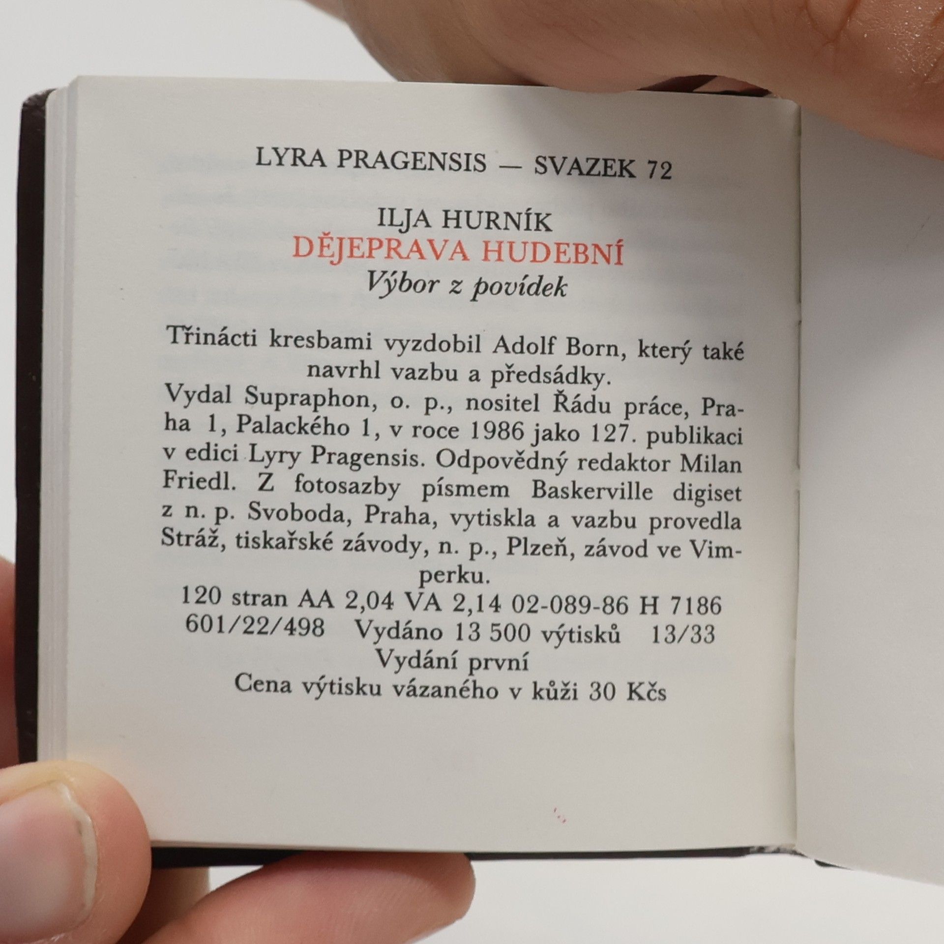 Adolf Born Dějeprava hudební: Výbor z povídek