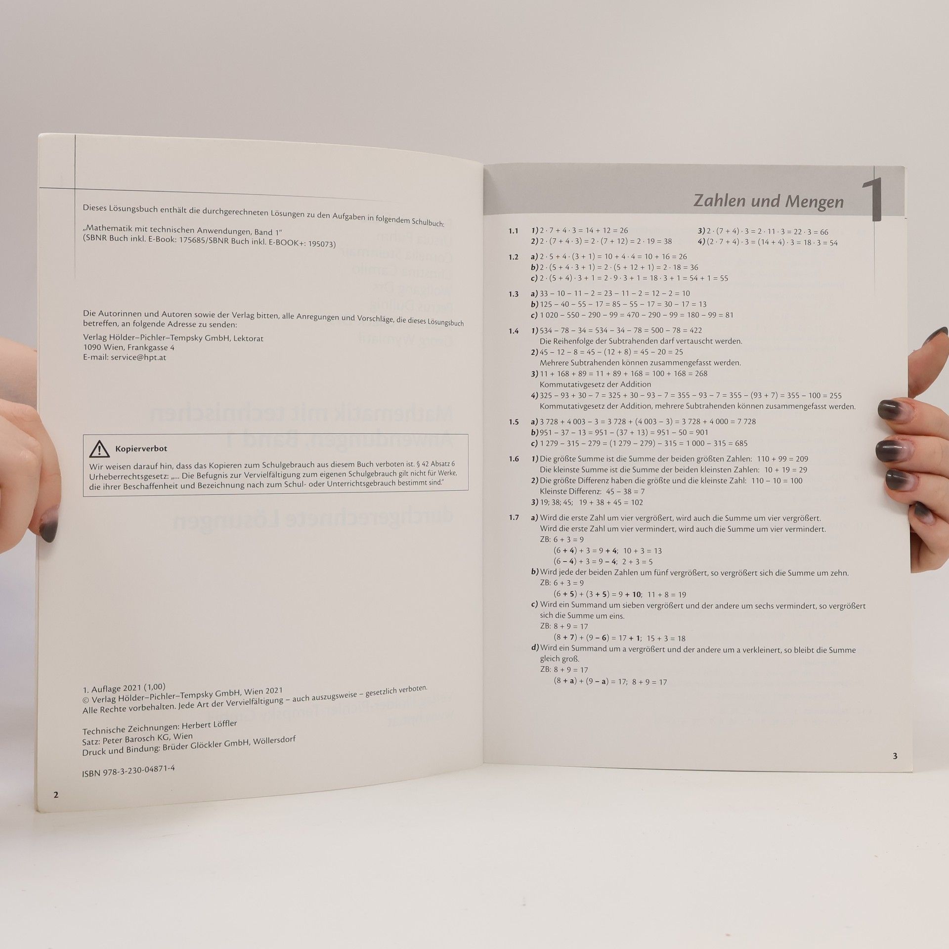 Eva-Maria Sidlo Mathematik mit technischen Anwendungen – neu nach Lehrplan 2015 - 1: Mathematik mit technischen Anwendungen