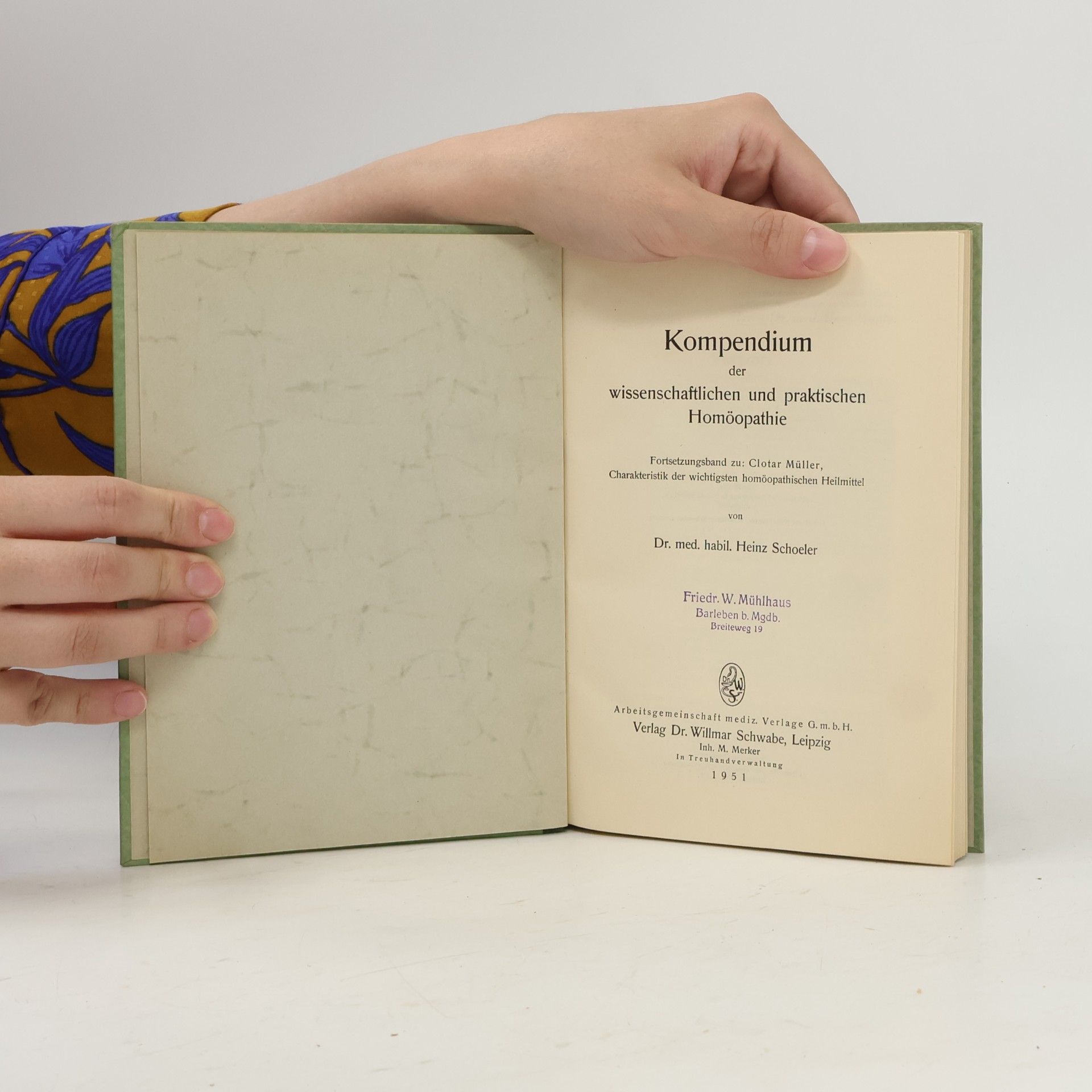 Heinz Schoeler Kompendium der wissenschaftlichen und praktischen Homöopathie