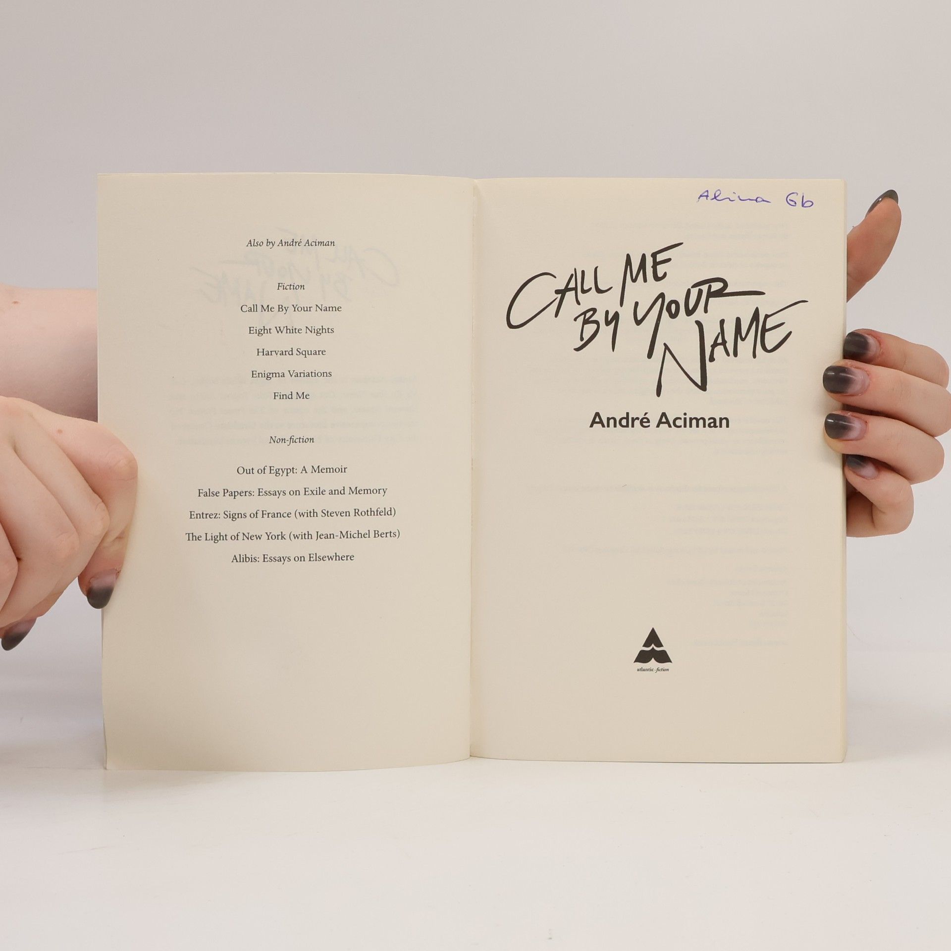 André Aciman Call Me By Your Name