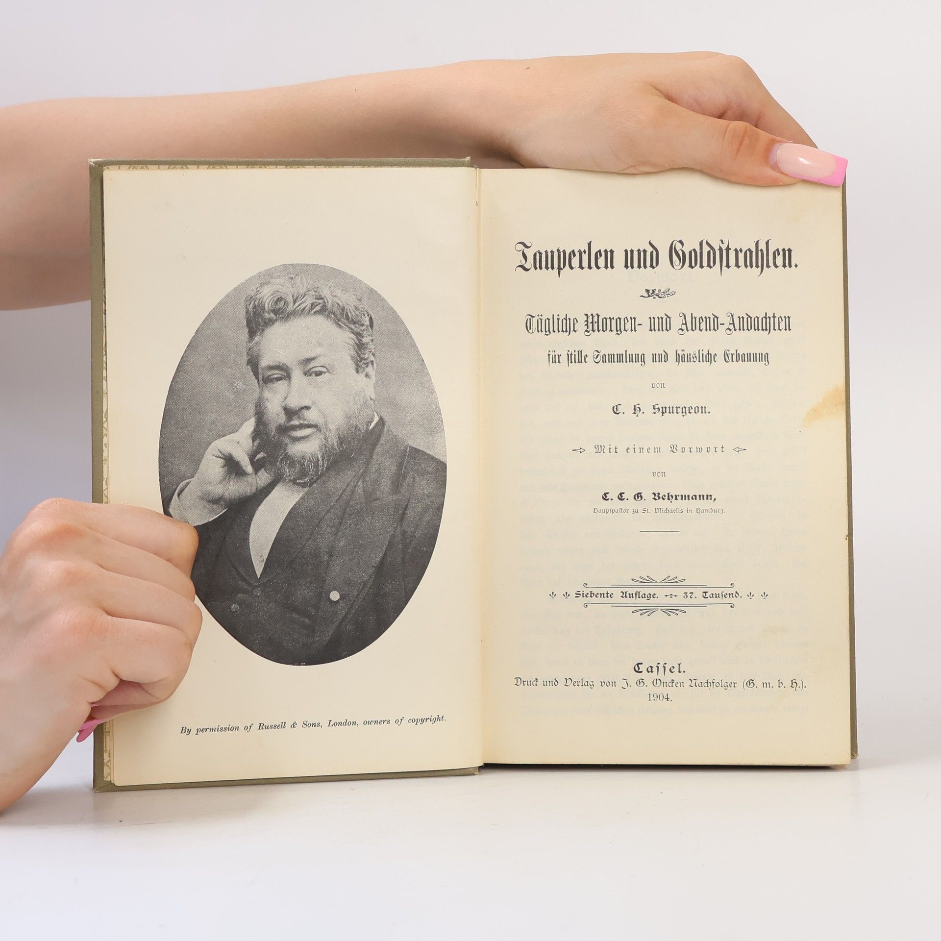 Charles Spurgeon Tauperlen und Goldstrahlen
