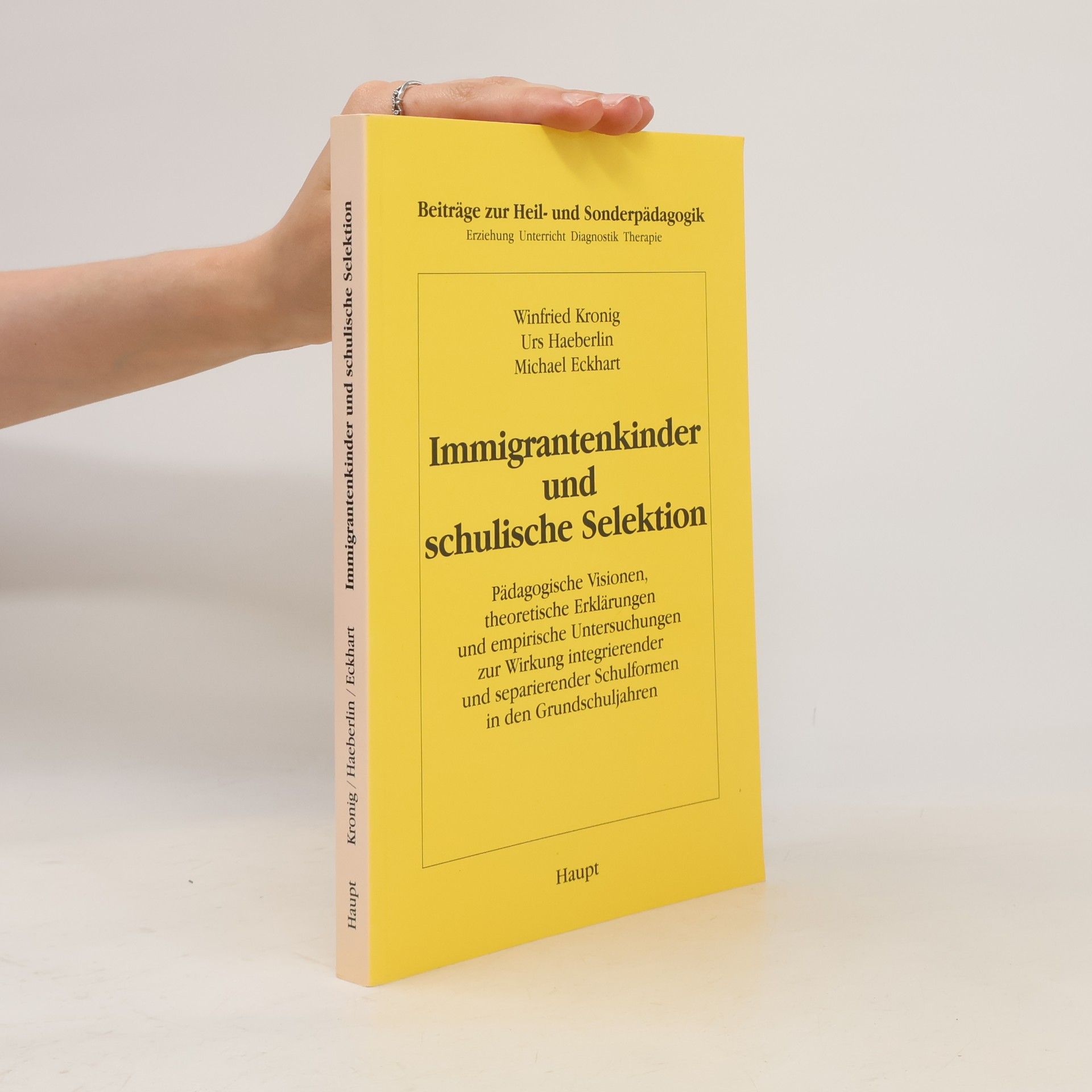 Winfried Kronig Immigrantenkinder und schulische Selektion