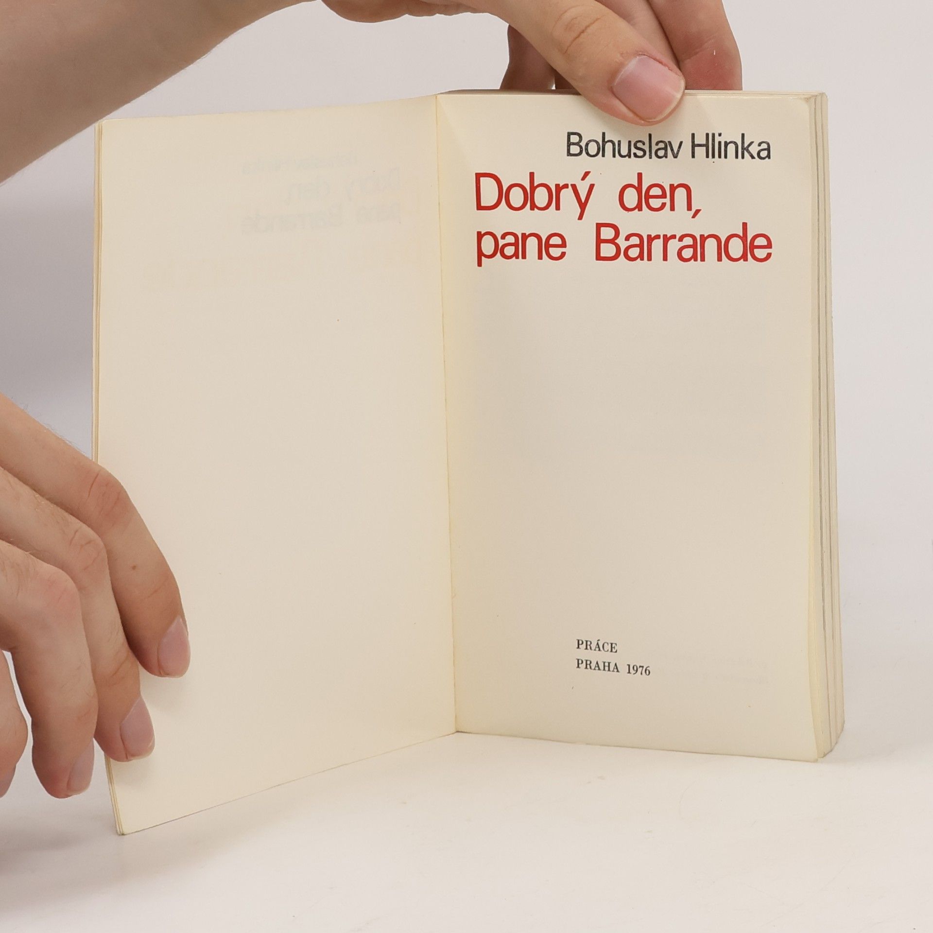 Bohuslav Hlinka Dobrý den, pane Barrande