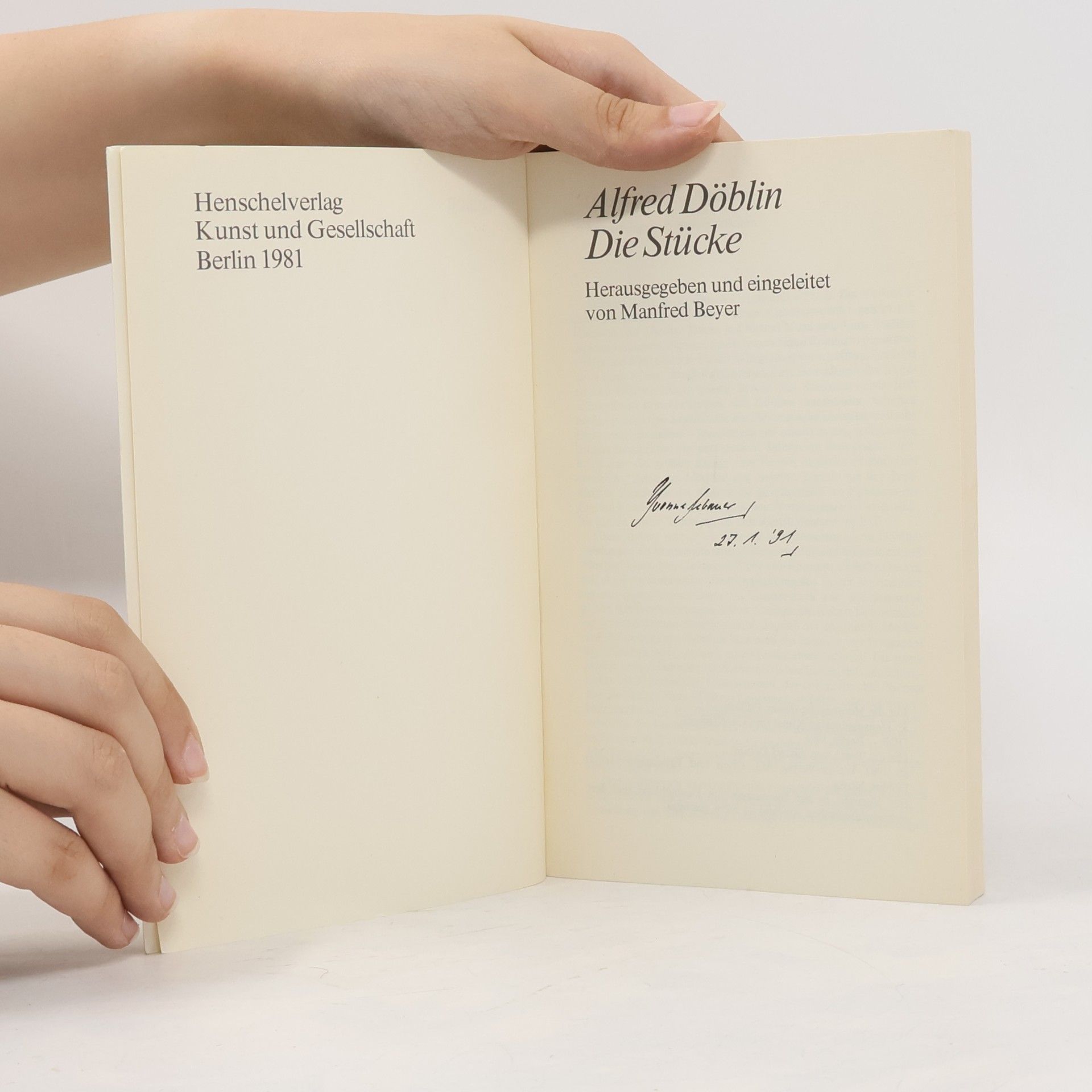 Alfred Döblin Die Stücke