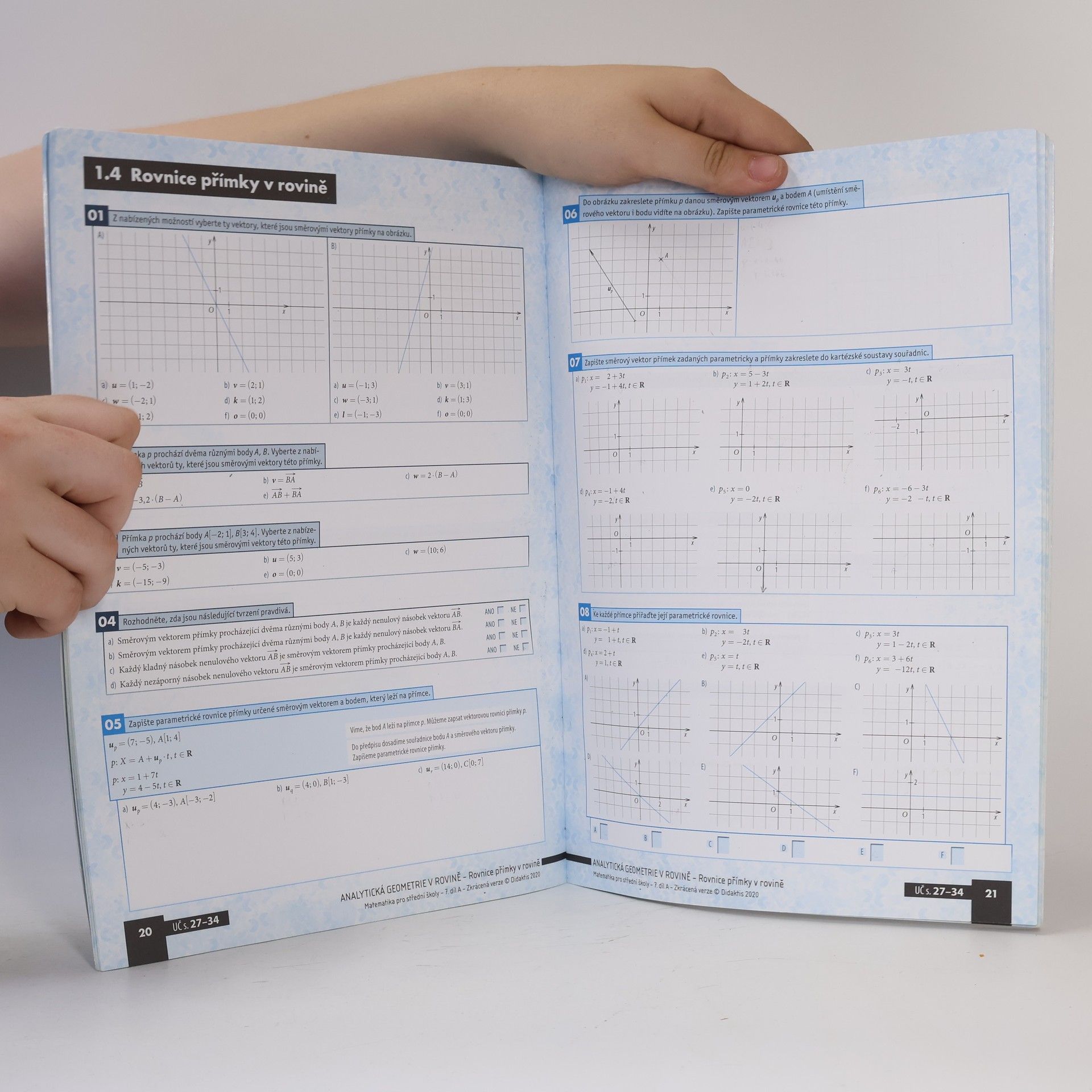 Jan Vondra Matematika pro střední školy. 7. díl A, Analytická geometrie v rovině