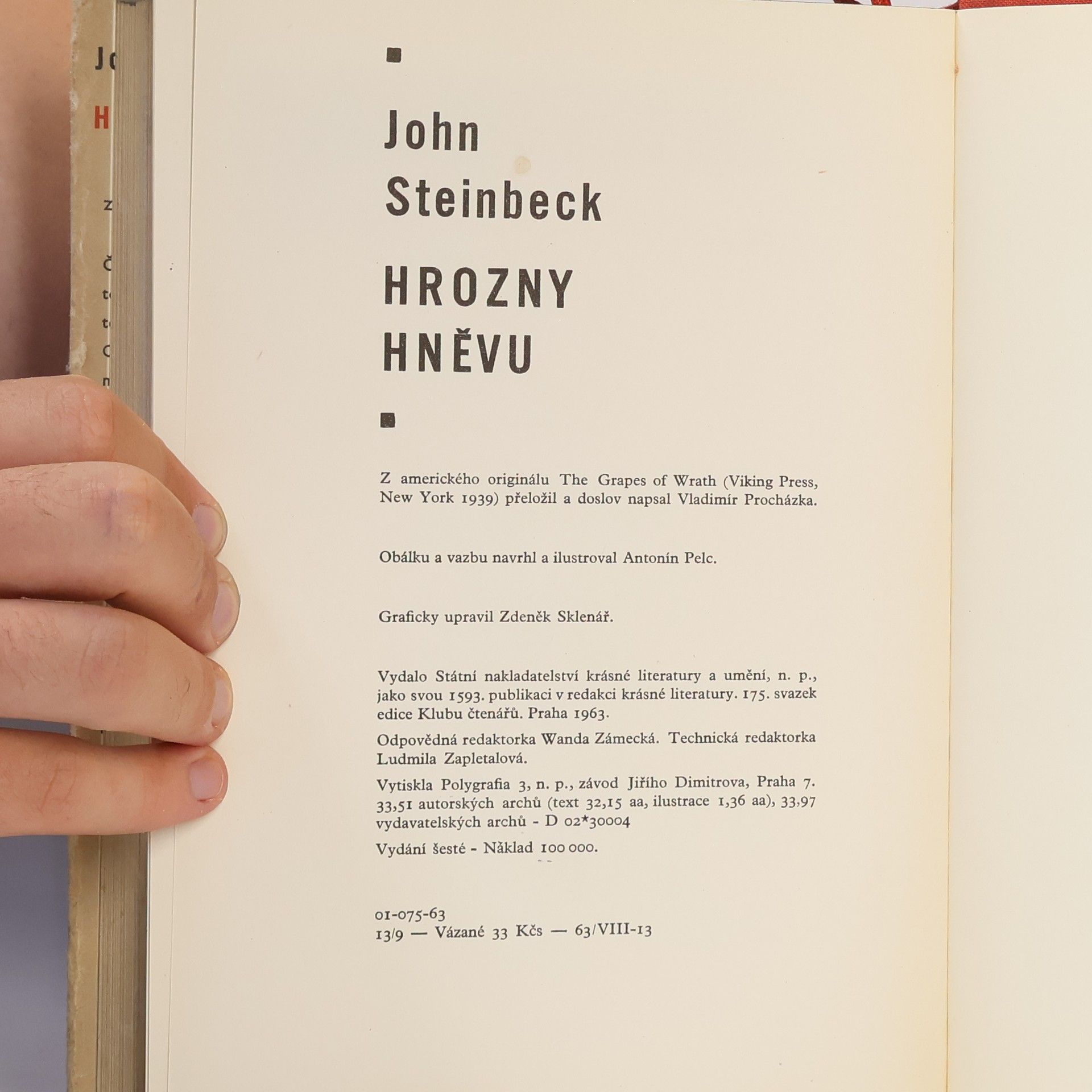 John Steinbeck Hrozny hněvu