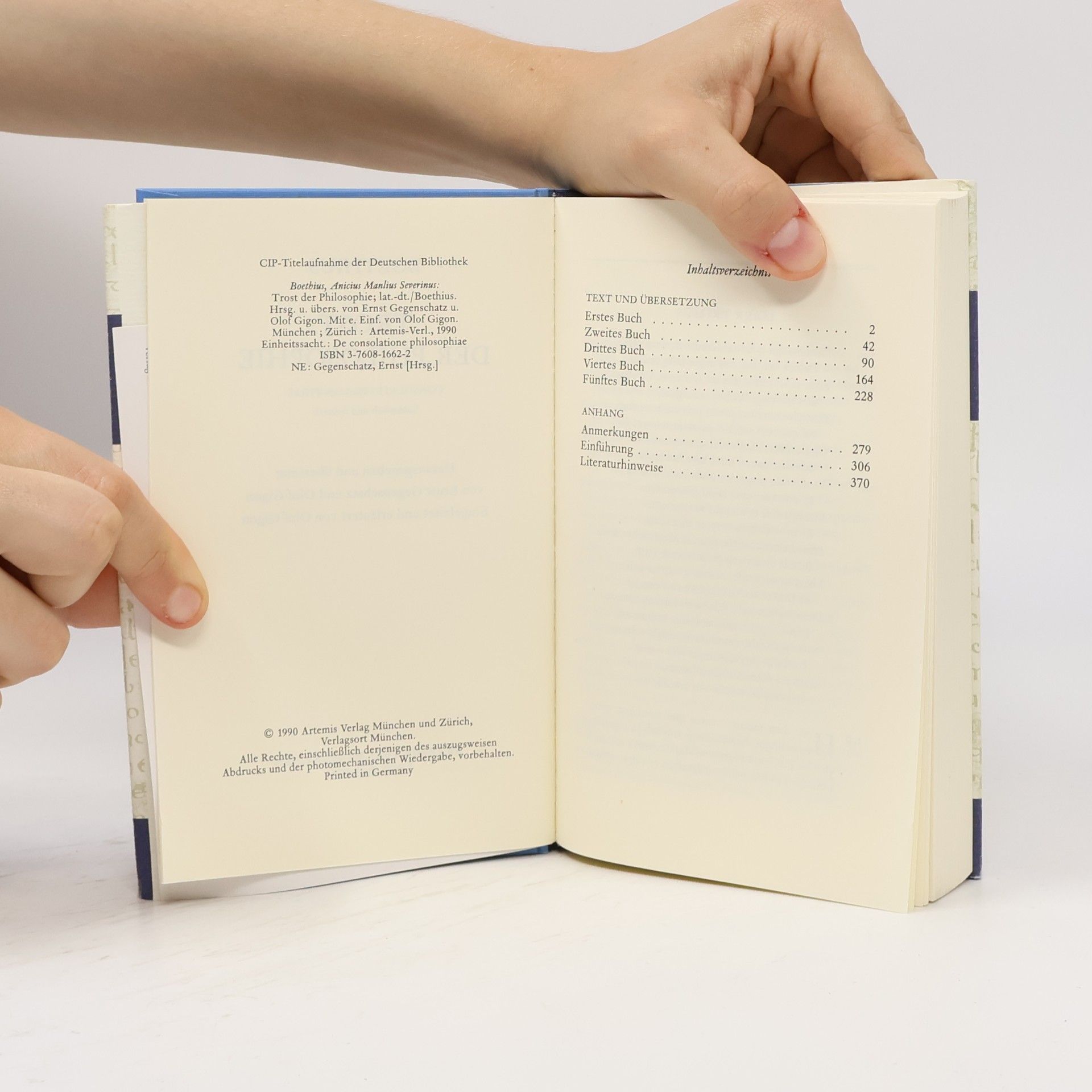 Anitius Manlius Torquatus Severinus Boëthius Tusculum: Trost der Philosophie