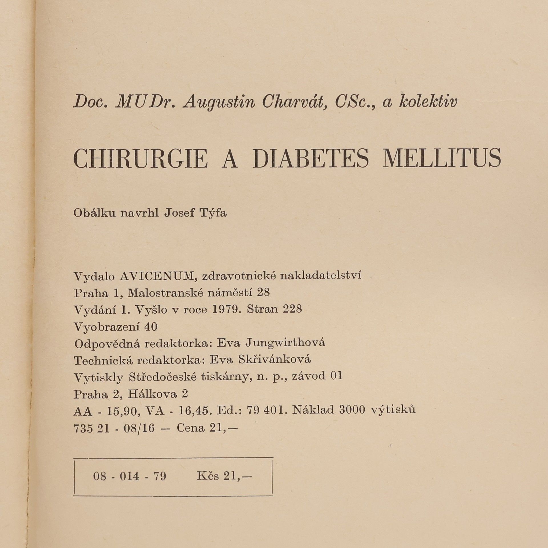 Augustin Charvát Chirurgie a diabetes mellitus