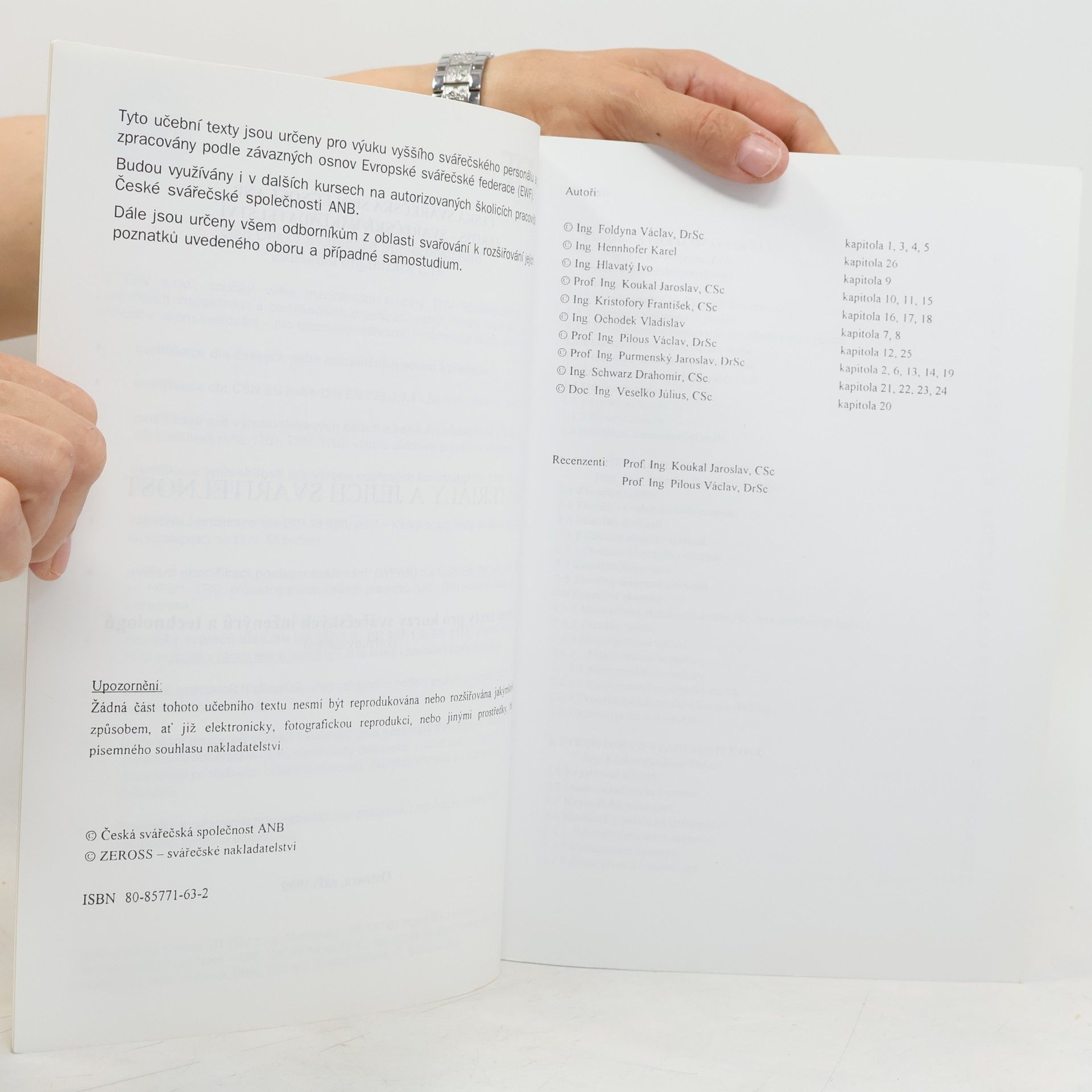 Various authors Materiály a jejich svařitelnost
